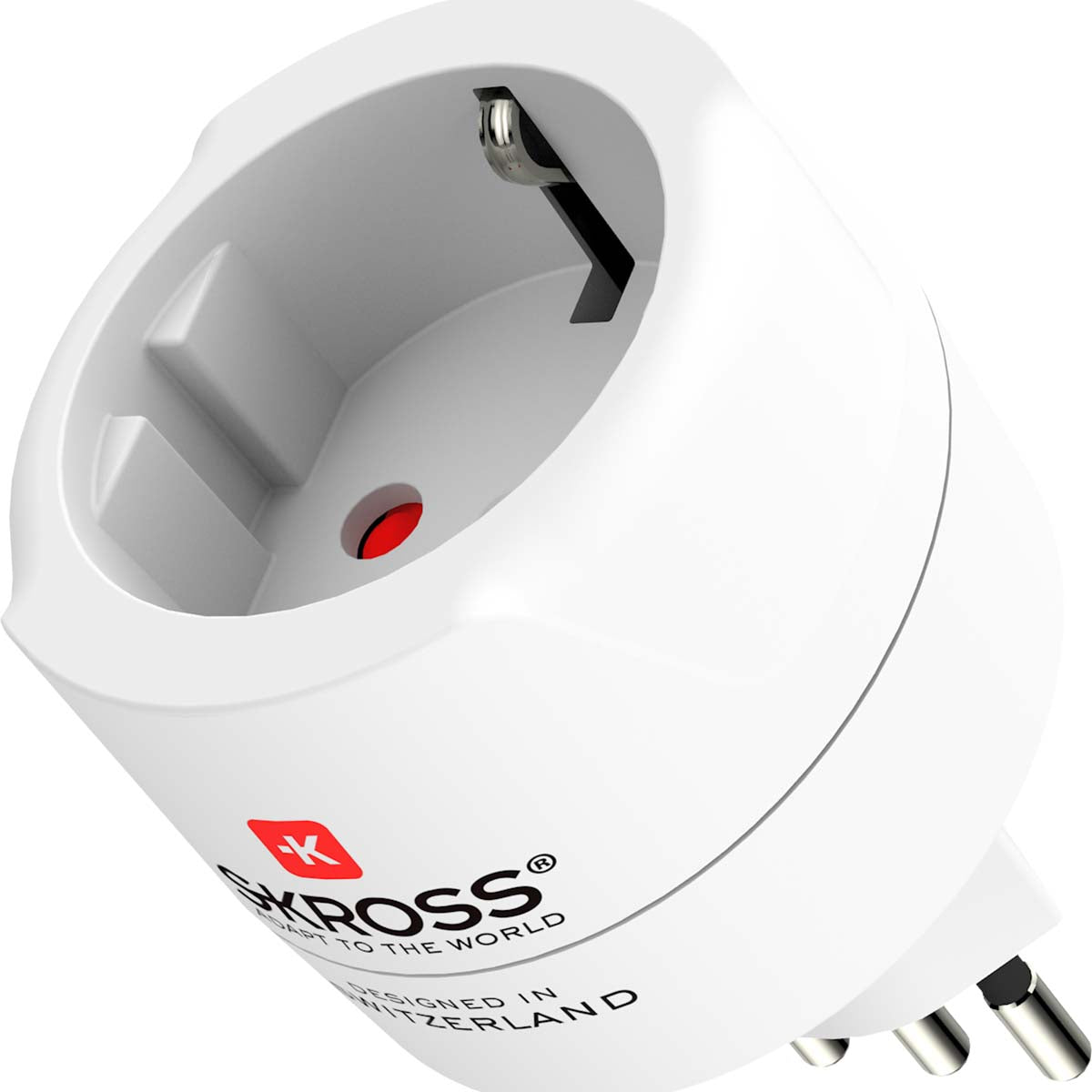 Reiseadapter Europa nach Schweiz + Italien + Brasilien - Für 2- und 3-polige Geräte (Erdung oder Euro-Stecker)
