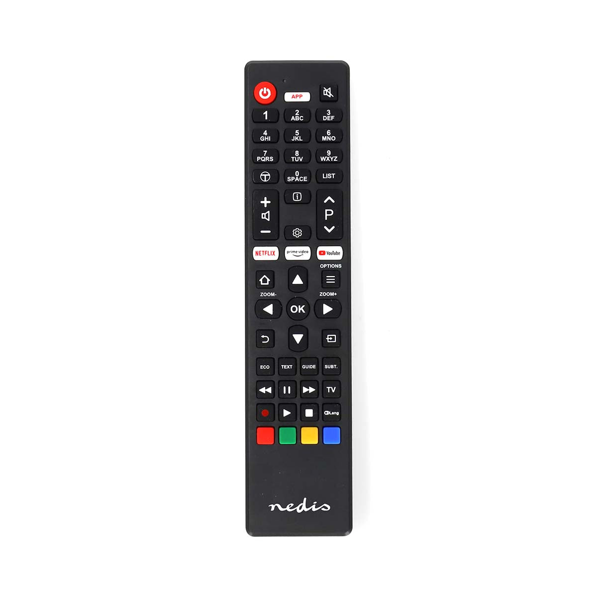 Ersatz Fernbedienung | Passend für: TCL/Thomson | Fest | 1 Gerät | Amazon Prime / Netflix Button / Youtube Button | Infrarot | Schwarz