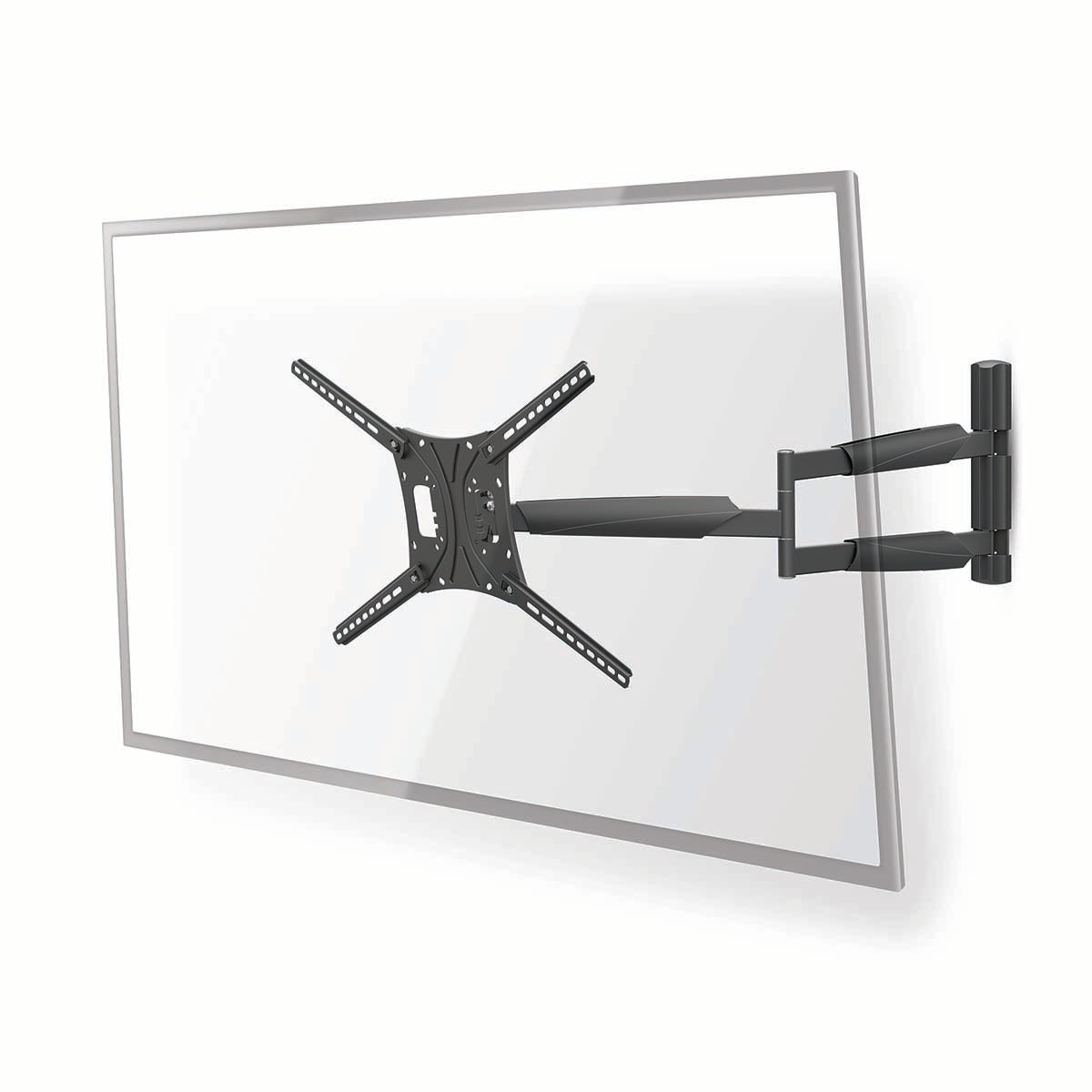 Vollbewegliche-TV-Wandhalterung | 13 - 86 " | maximal unterstützes Bildschirmgewicht: 60 kg | kippbar | drehbar | Minimaler Wandabstand: 70 mm | Maximaler Wandabstand: 1020 mm | 3 Drehpunkt(e) | ABS / Stahl | Schwarz