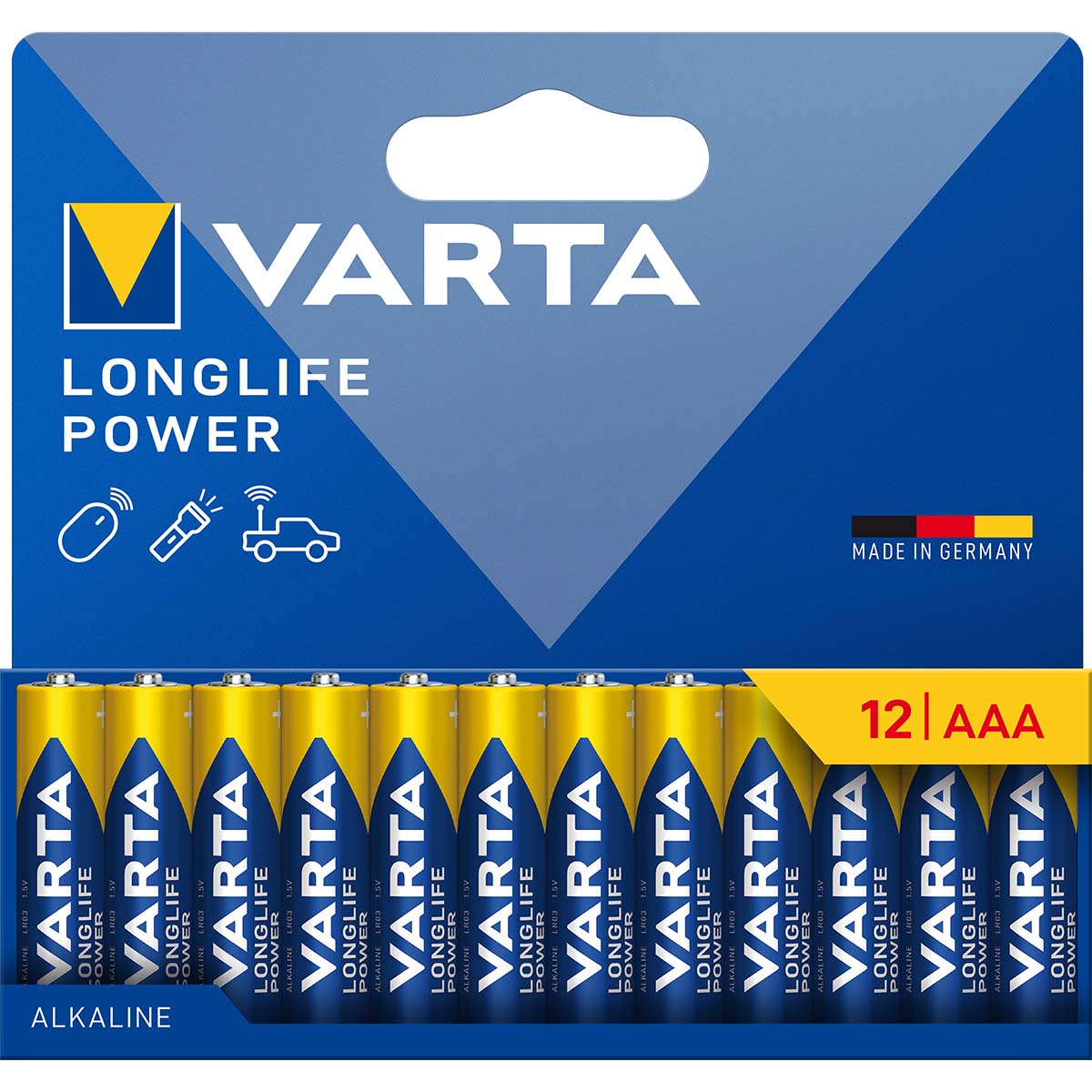 Alkaline Batterie AAA 1.5 V High Energy 12-Packung