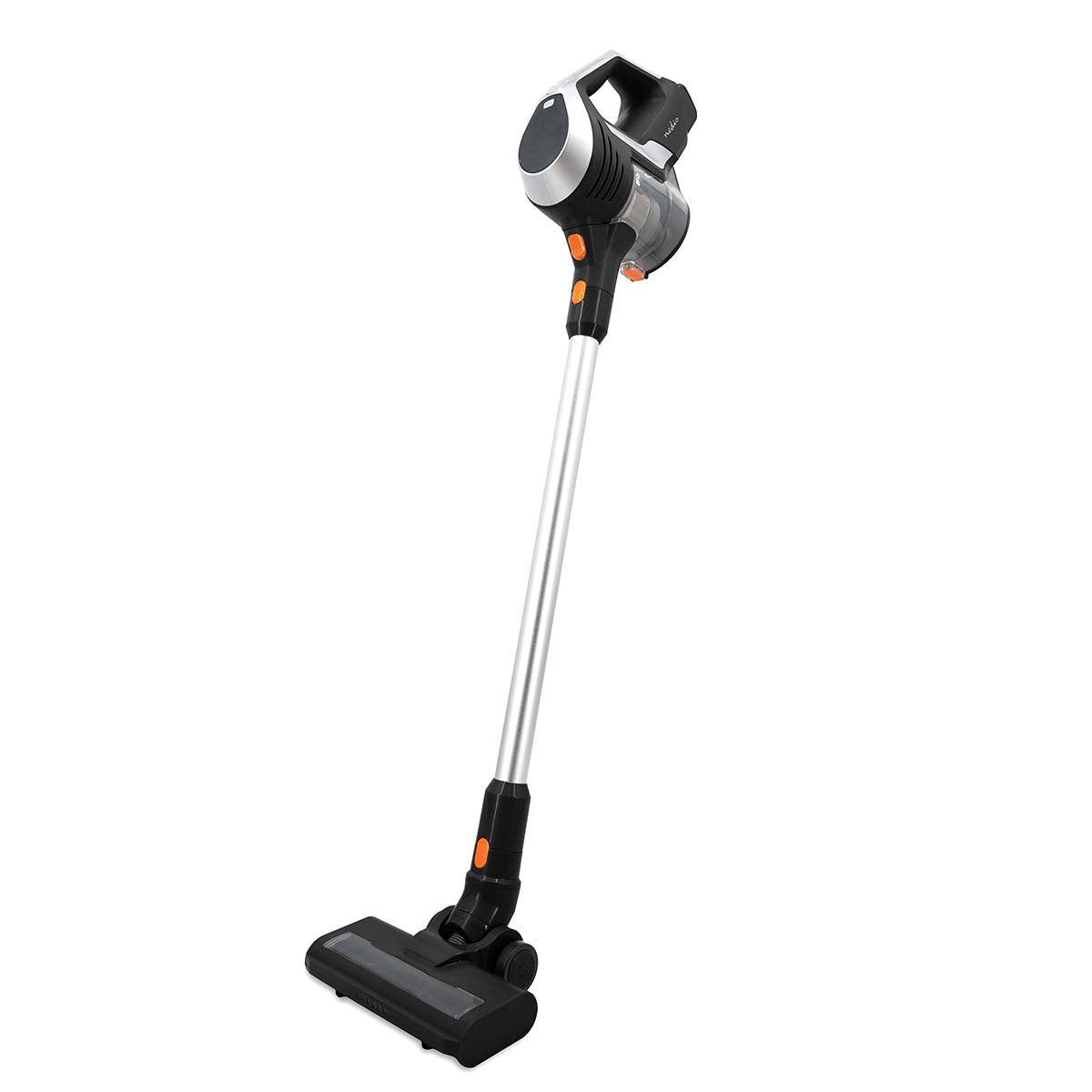Stick Staubsauger | 130 W | 25.9 VAC | Motorisierte weiche Bürste mit integrierter Beleuchtung | 10000 Pa | HEPA Luftfilter | Orange / Schwarz