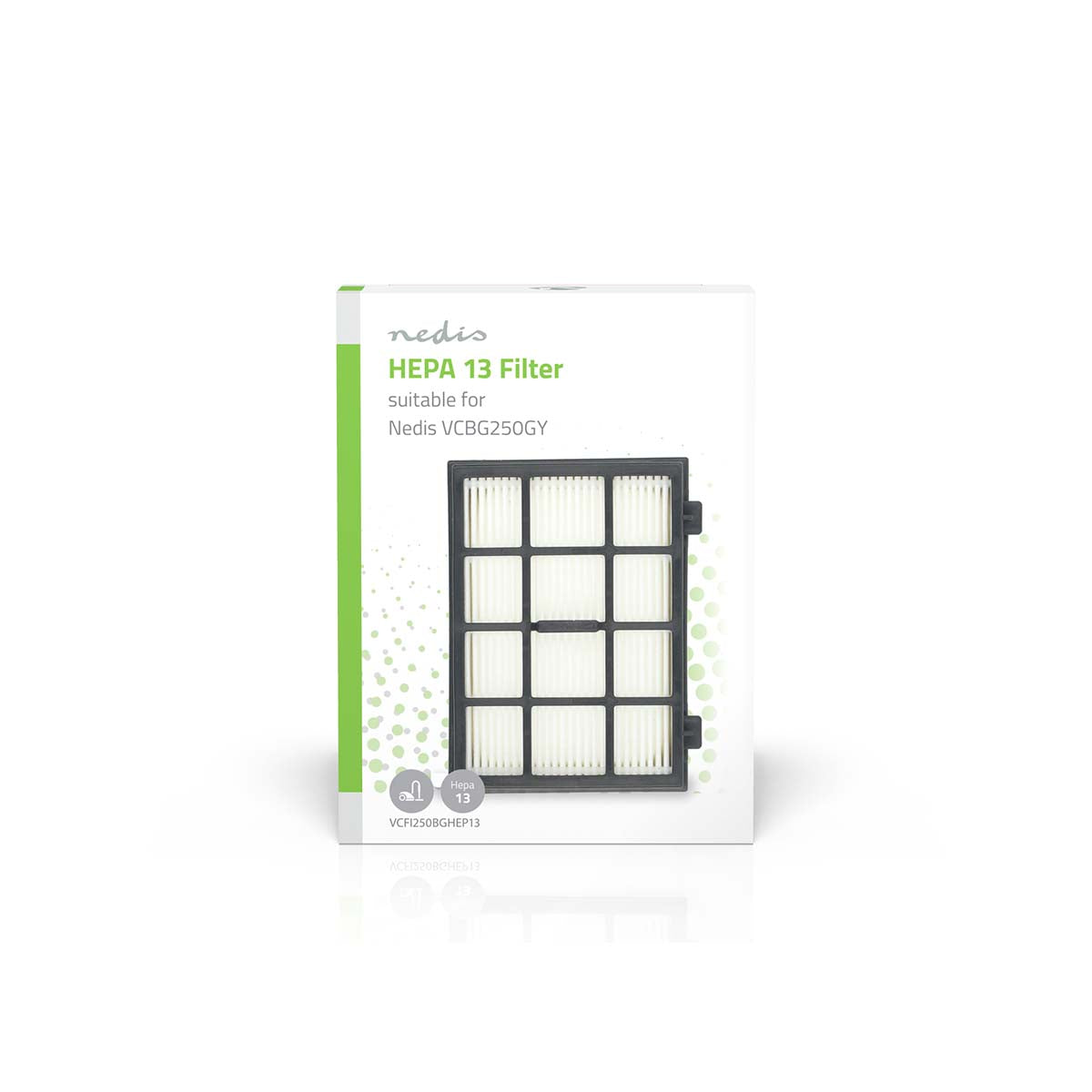Ersatz-Aktiv HEPA Filter | Ersatz für: Nedis | Schwarz / Weiss