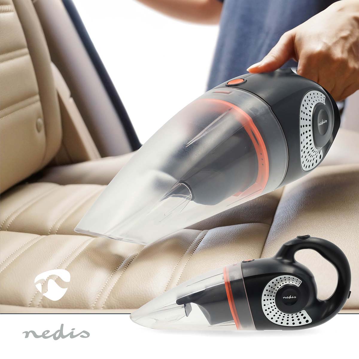 Handstaubsauger | 90 W | Wiederaufladbar | Nass / Trocken | Li-Ion | Grau / Orange / Schwarz
