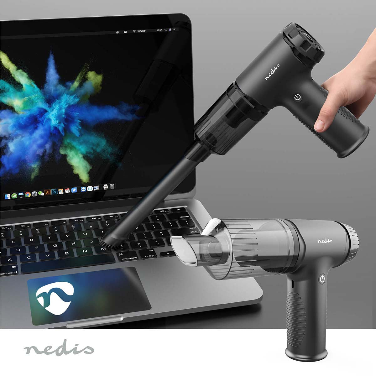 Handstaubsauger | 90 W | Wiederaufladbar | Nass / Trocken | Li-Ion | Schwarz