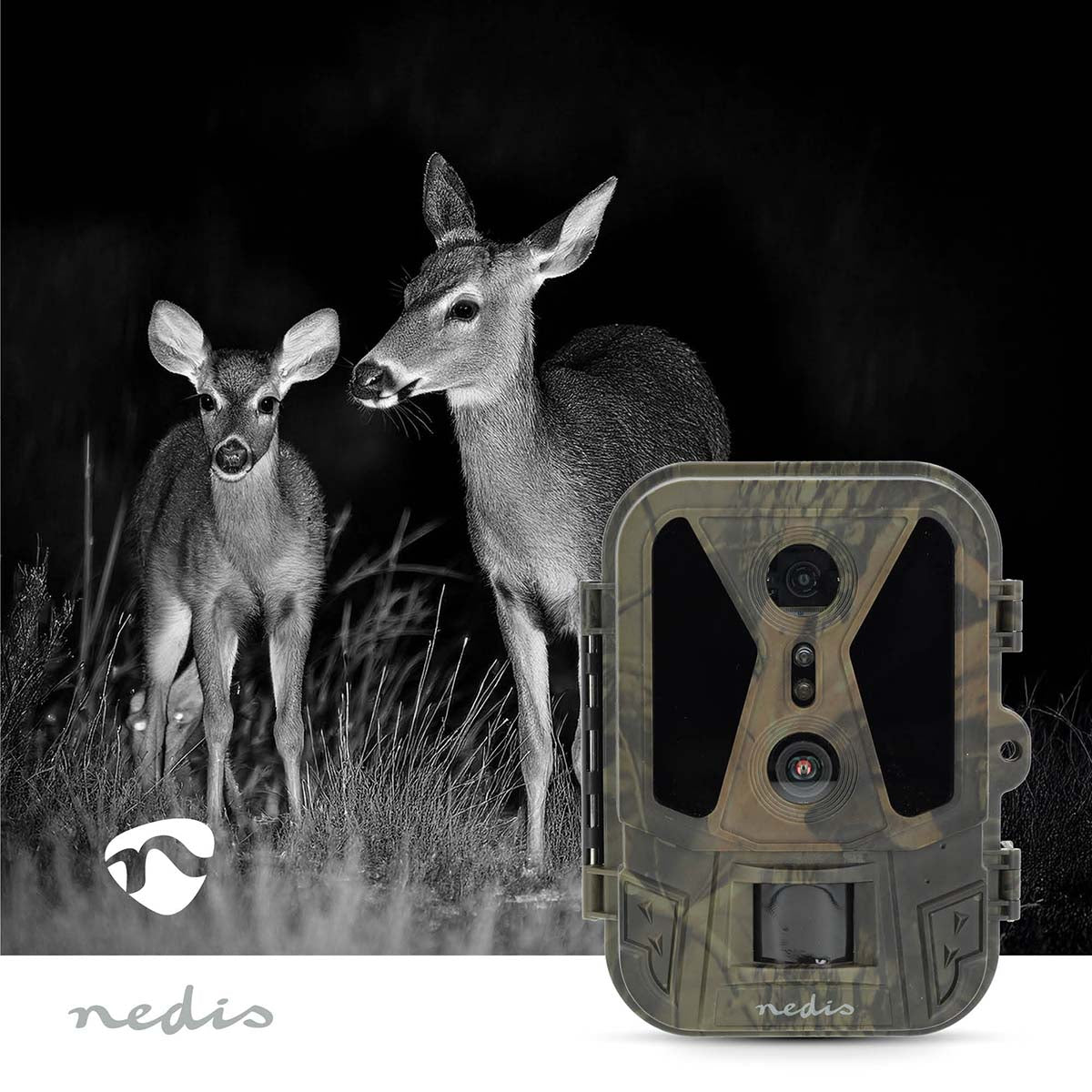 Wildlife Kamera | 4K@10fps | 50 MPixel | 8 MPixel CMOS | IP65 | Schwarz No-Glow IR | Nachtsicht | Blickwinkel: 100 ° | Bewegungssensor | Erfassungswinkel: 120 ° | Erfassungsbereich: 25 m | Monitorgröße: 2.4 " | LCD Screen | Braun / Grün