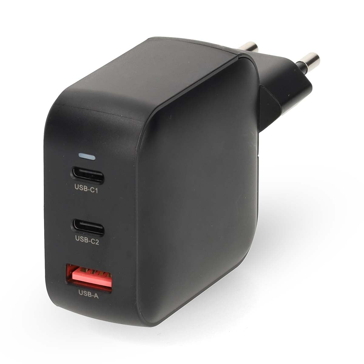 Netzladegerät | 100 W | GaN | PD3.0 | Schnellladefunktion | 2.5 / 3.0 / 5.0 A | Anzahl der Ausgänge: 3 | USB-A / 2x USB-C™ | Automatische Spannungswahl | Schwarz