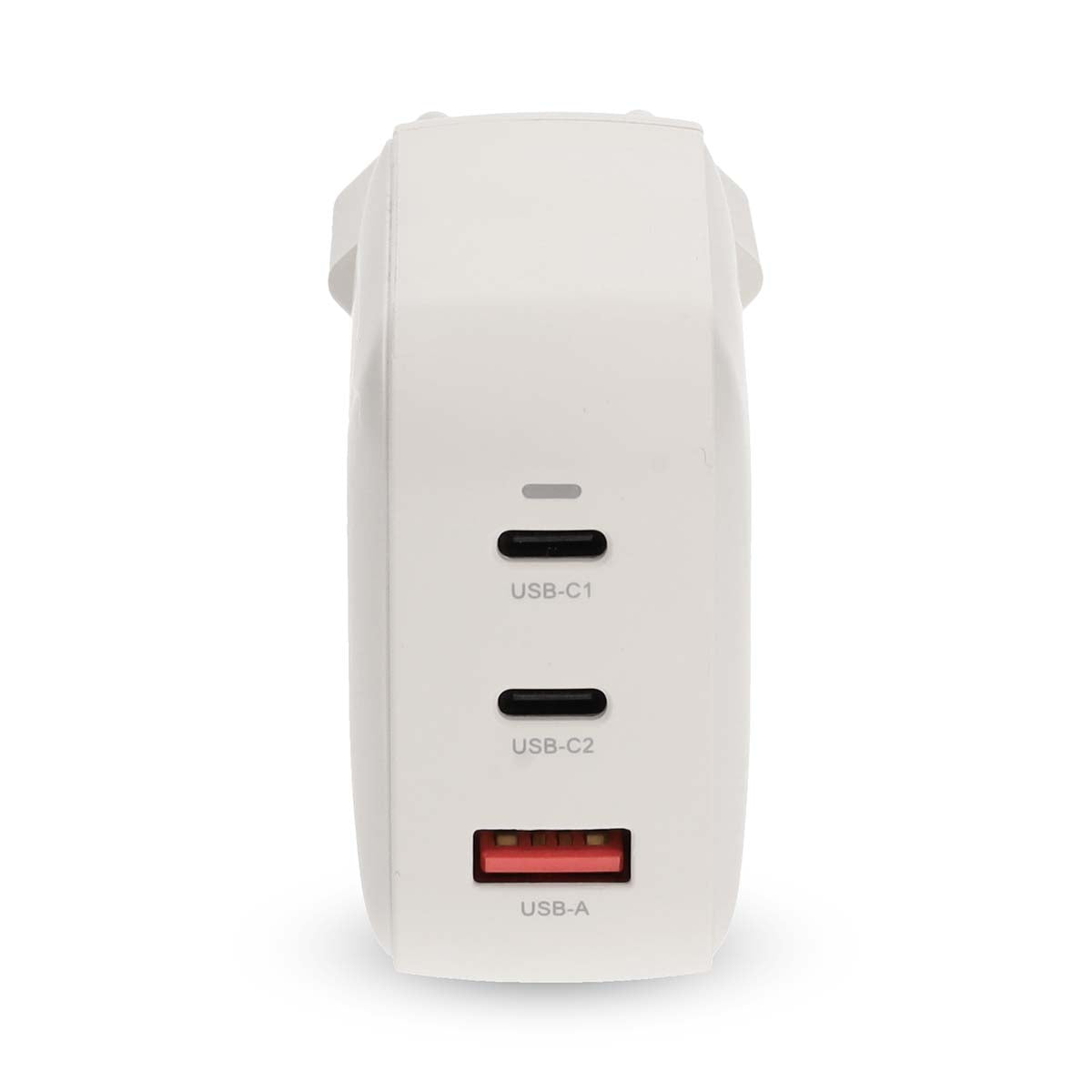 Netzladegerät | 100 W | GaN | PD3.0 | Schnellladefunktion | 2.5 / 3.0 / 5.0 A | Anzahl der Ausgänge: 3 | USB-A / 2x USB-C™ | Automatische Spannungswahl | Weiss