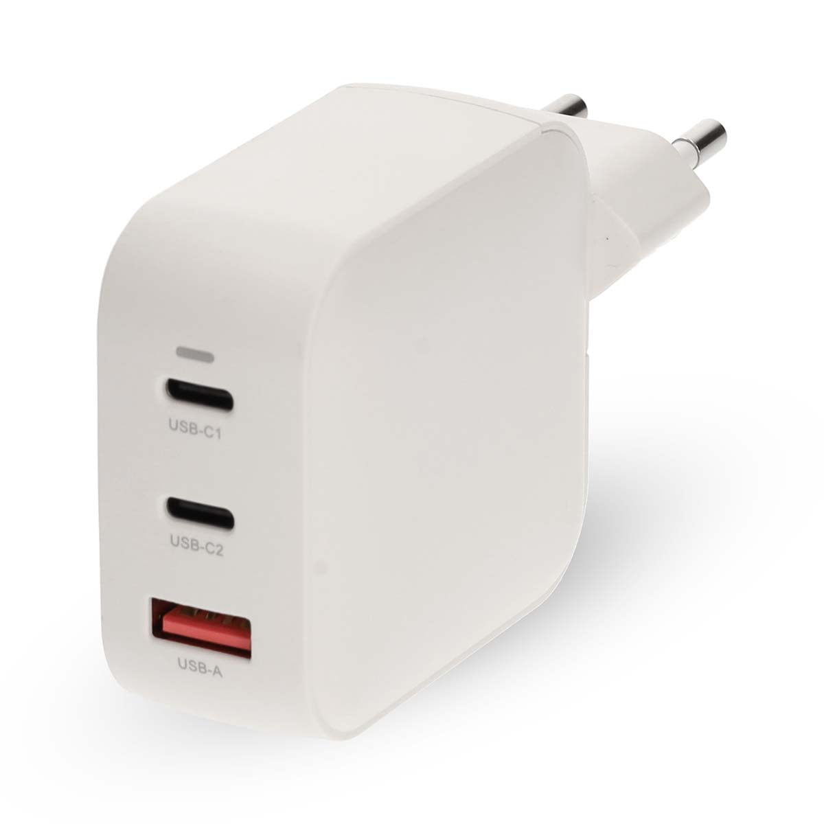 Netzladegerät | 100 W | GaN | PD3.0 | Schnellladefunktion | 2.5 / 3.0 / 5.0 A | Anzahl der Ausgänge: 3 | USB-A / 2x USB-C™ | Automatische Spannungswahl | Weiss