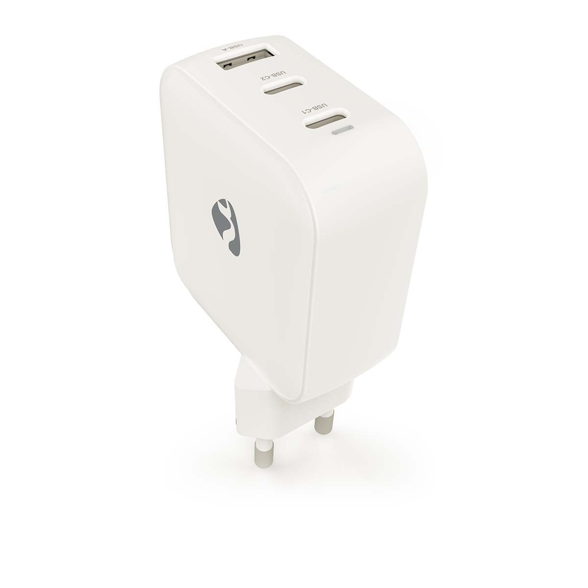 Netzladegerät | 100 W | GaN | PD3.0 | Schnellladefunktion | 2.5 / 3.0 / 5.0 A | Anzahl der Ausgänge: 3 | USB-A / 2x USB-C™ | Automatische Spannungswahl | Weiss