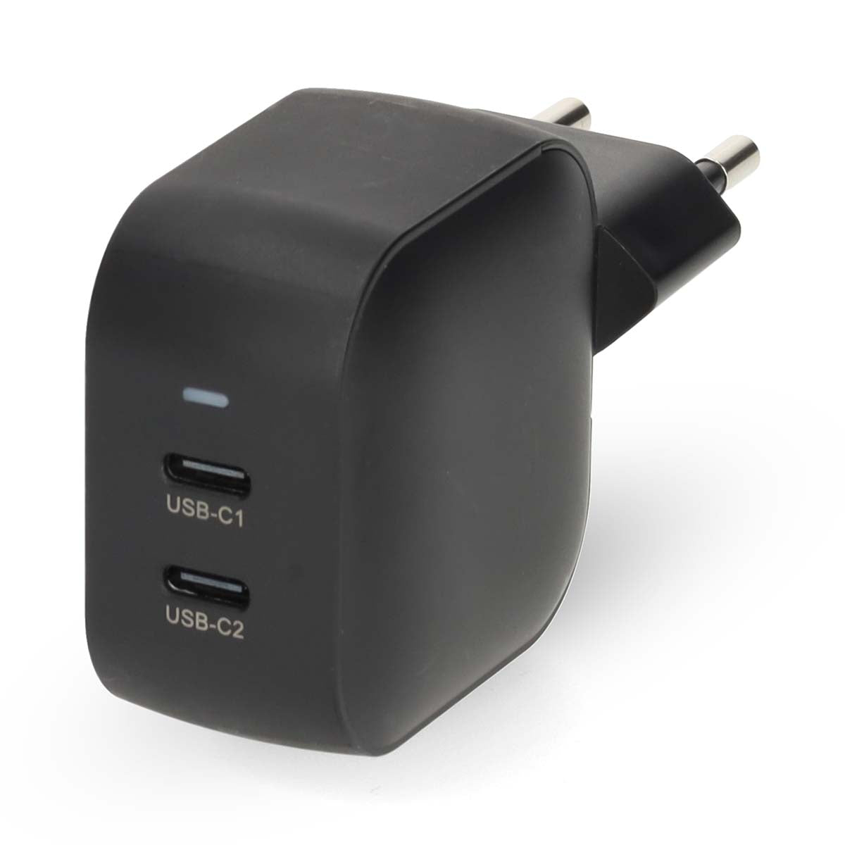 Netzladegerät | 35 W | GaN | PD3.0 | Schnellladefunktion | 1.75 / 2.33 / 2.92 / 3.0 A | Anzahl der Ausgänge: 2 | 2x USB-C™ | Automatische Spannungswahl | Schwarz