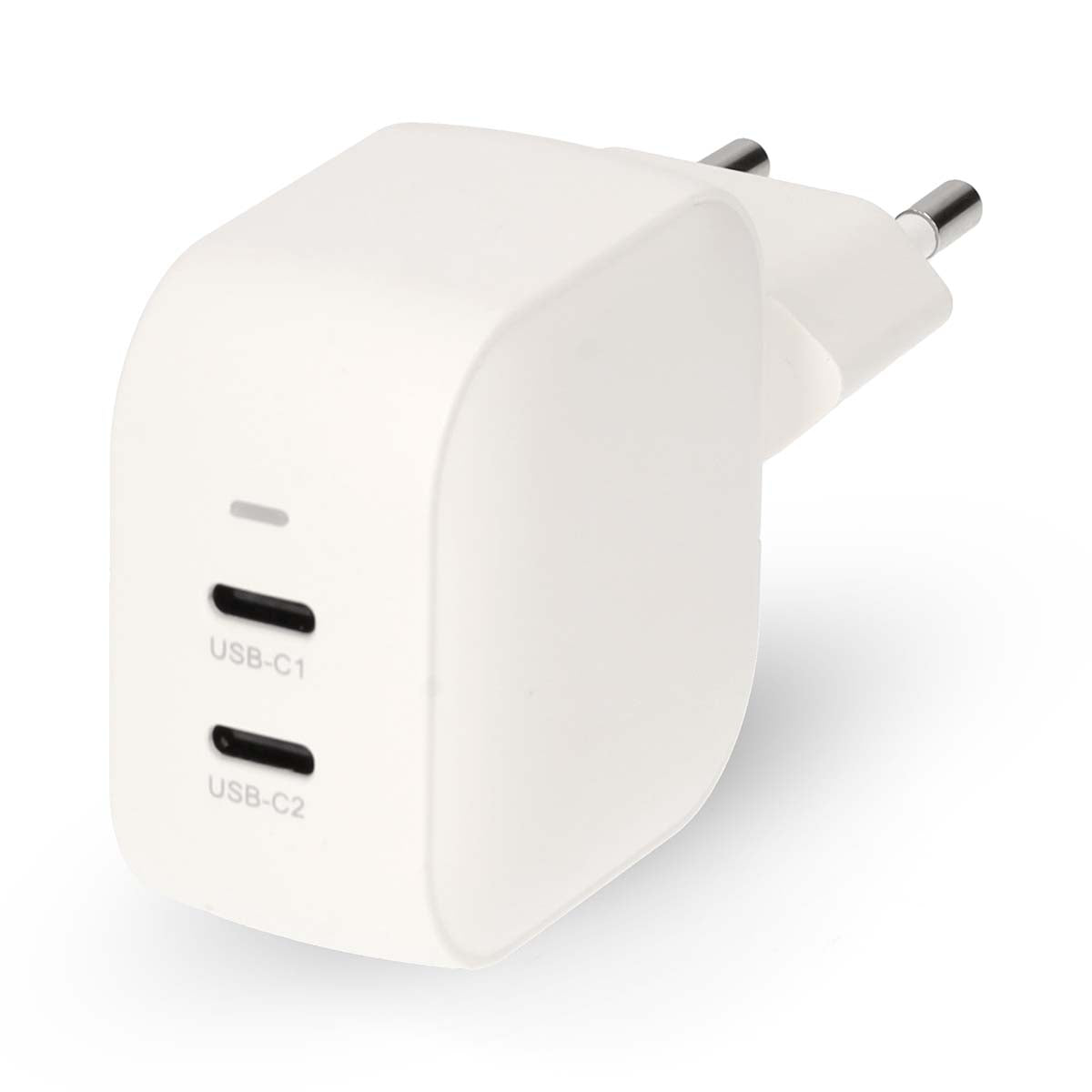 Netzladegerät | 35 W | GaN | PD3.0 | Schnellladefunktion | 1.75 / 2.33 / 2.92 / 3.0 A | Anzahl der Ausgänge: 2 | 2x USB-C™ | Automatische Spannungswahl | Weiss
