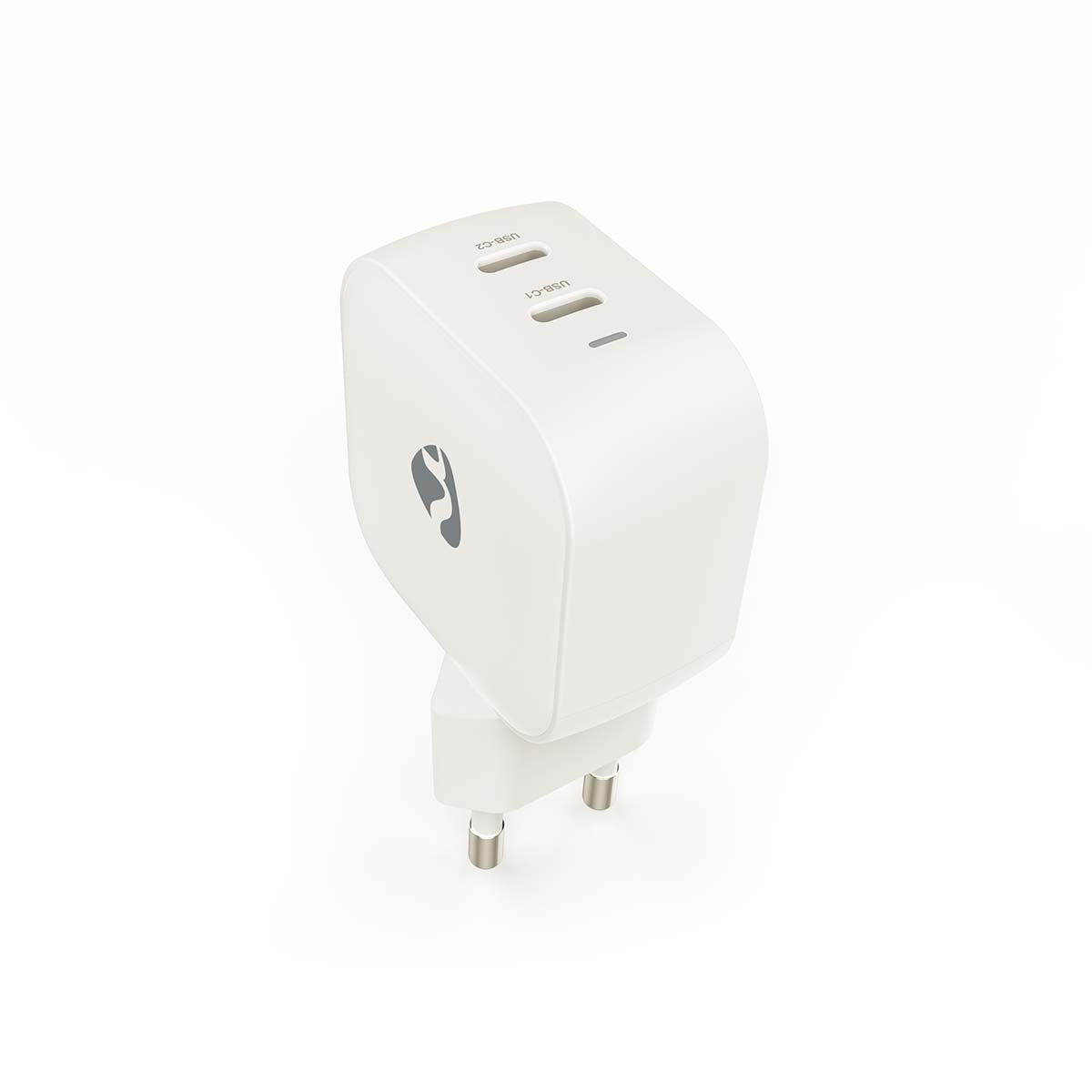 Netzladegerät | 35 W | GaN | PD3.0 | Schnellladefunktion | 1.75 / 2.33 / 2.92 / 3.0 A | Anzahl der Ausgänge: 2 | 2x USB-C™ | Automatische Spannungswahl | Weiss