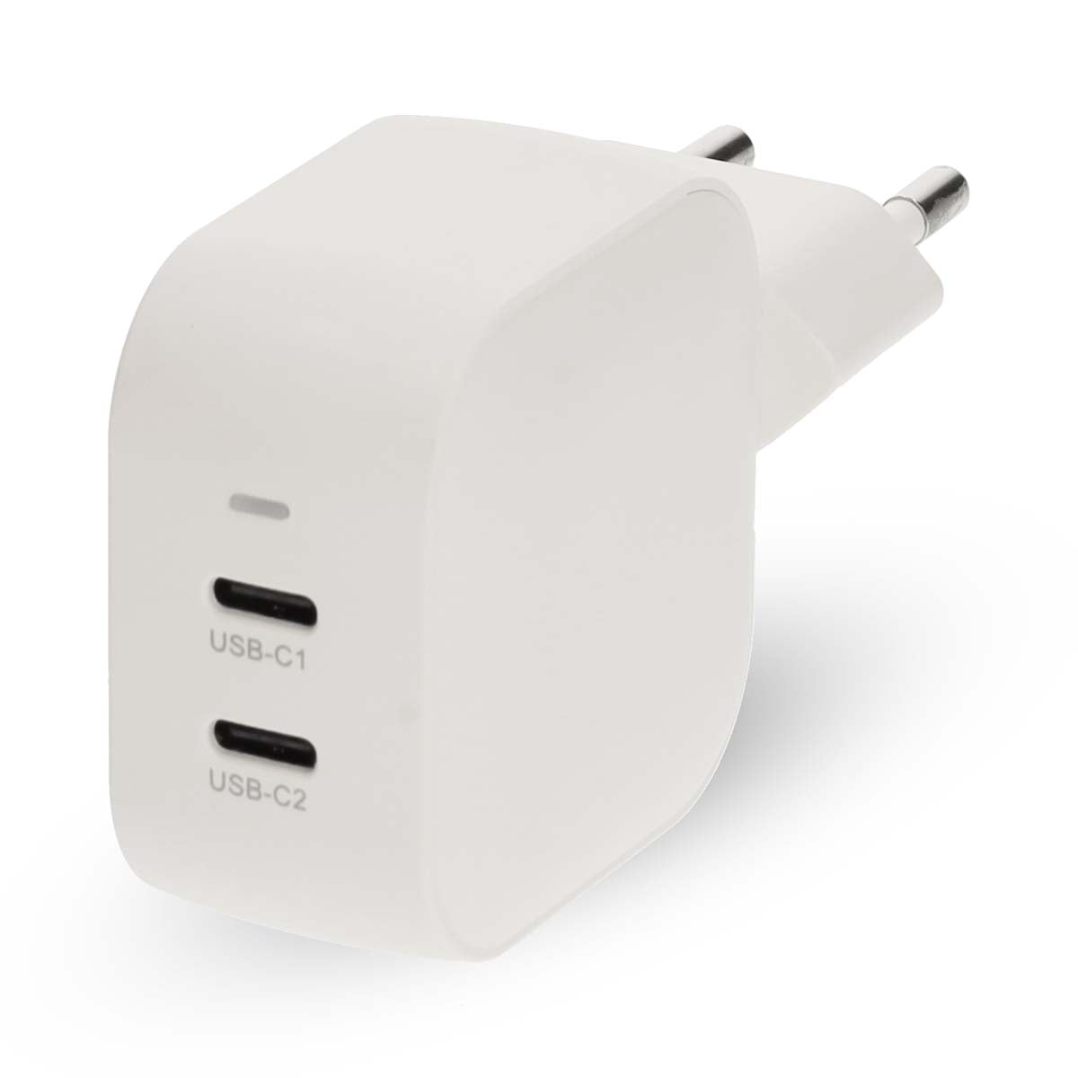 Netzladegerät | 45 W | GaN | PD3.0 | Schnellladefunktion | 2.25 A / 3.0 A | Anzahl der Ausgänge: 2 | 2x USB-C™ | Automatische Spannungswahl | Weiss