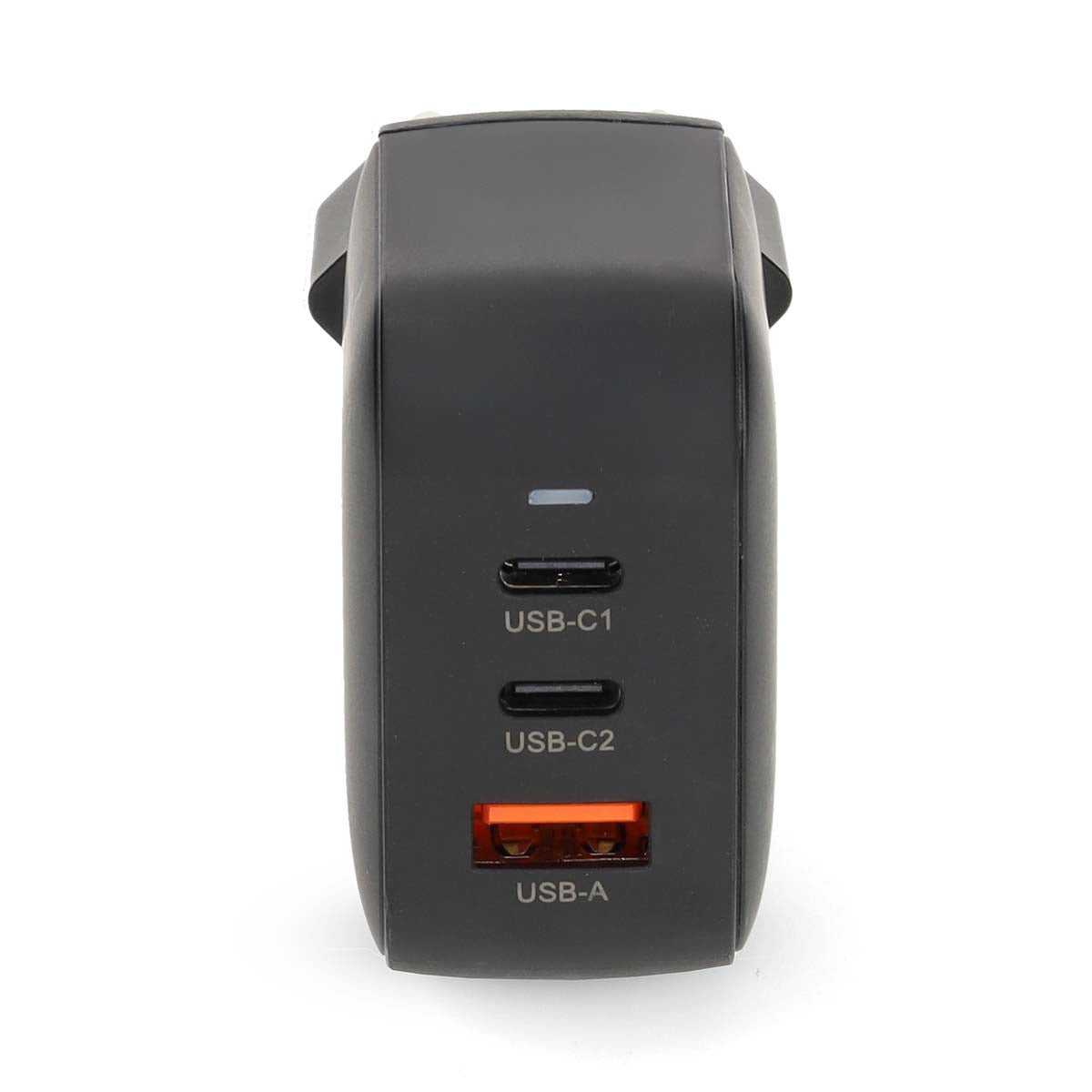 Netzladegerät | 70 W | GaN | PD3.0 | Schnellladefunktion | 1.5 / 2.25 A / 2.5 / 3.0 / 3.5 A | Anzahl der Ausgänge: 3 | USB-A / 2x USB-C™ | Automatische Spannungswahl | Schwarz