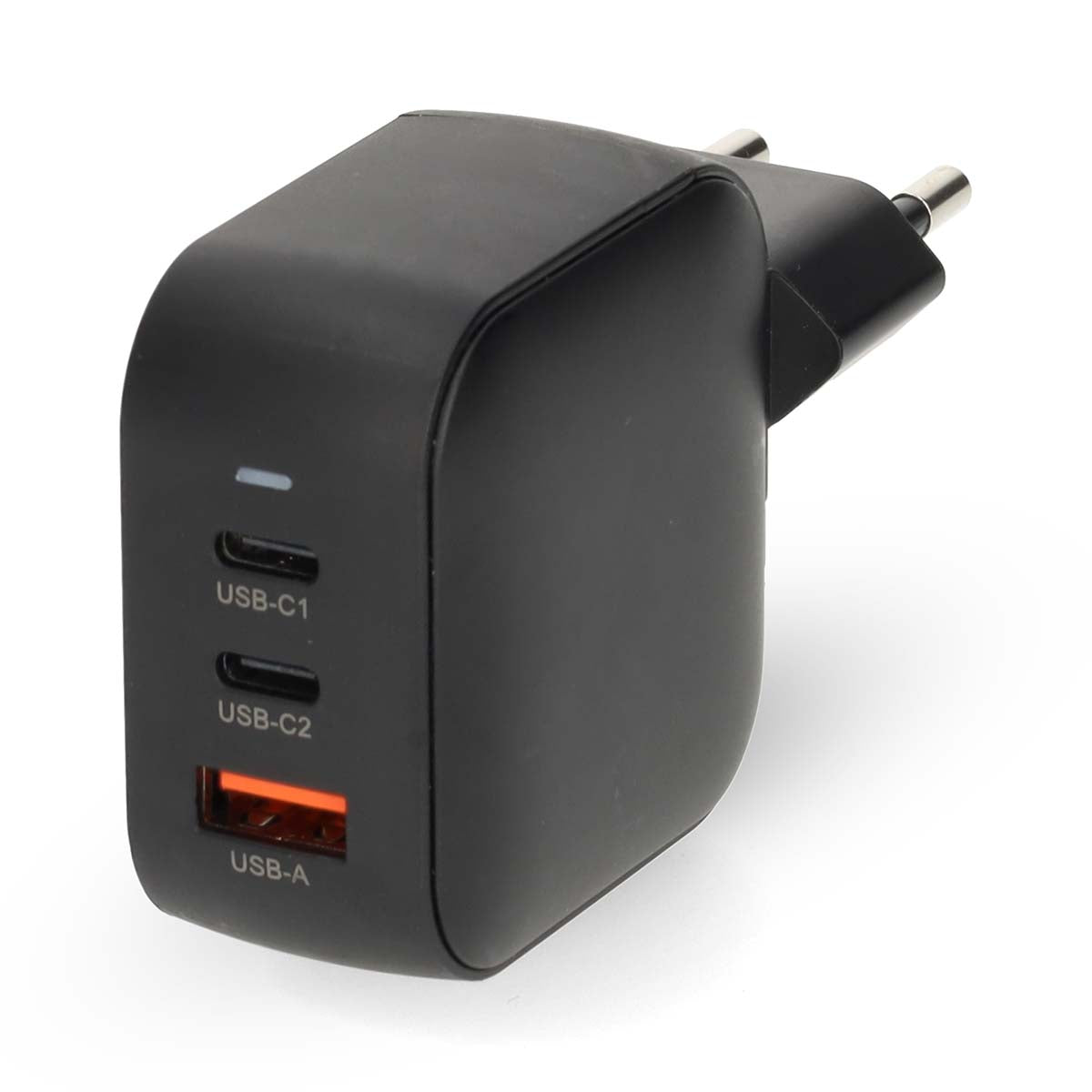 Netzladegerät | 70 W | GaN | PD3.0 | Schnellladefunktion | 1.5 / 2.25 A / 2.5 / 3.0 / 3.5 A | Anzahl der Ausgänge: 3 | USB-A / 2x USB-C™ | Automatische Spannungswahl | Schwarz