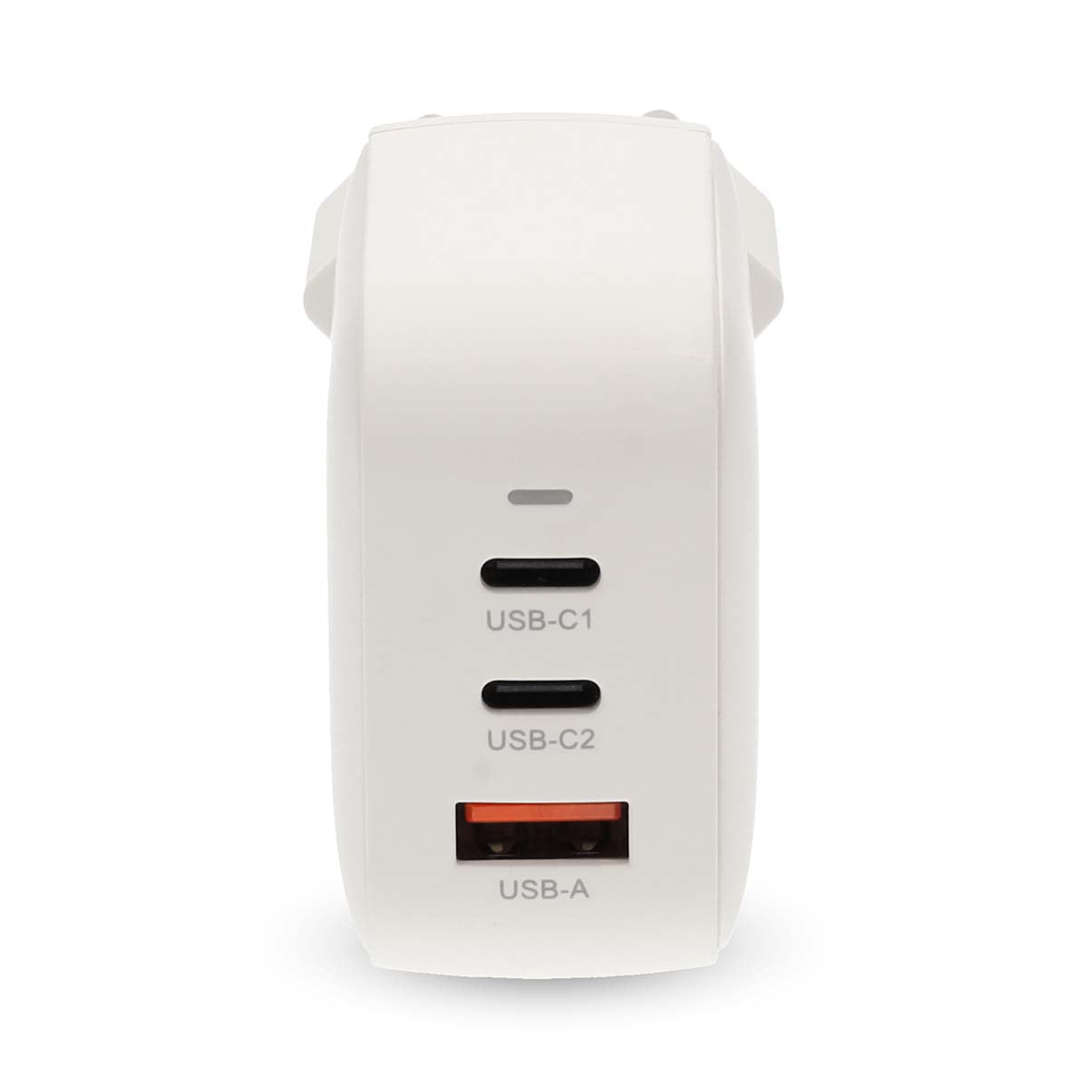 Netzladegerät | 70 W | GaN | PD3.0 | Schnellladefunktion | 1.5 / 2.25 A / 2.5 / 3.0 / 3.5 A | Anzahl der Ausgänge: 3 | USB-A / 2x USB-C™ | Automatische Spannungswahl | Weiss