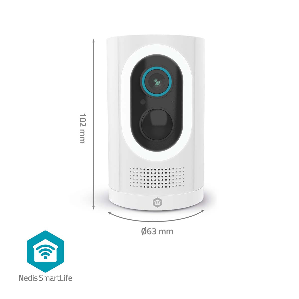 SmartLife Außenkamera | Wi-Fi | Spotlight | 3MP Full HD 1296p | IP65 | Max. Batterie-Lebensdauer: 6 Monate | Cloud Storage (optional) / microSD (not enthalten) | 5 V DC | mit Bewegungssensor | Nachtsicht | Weiss