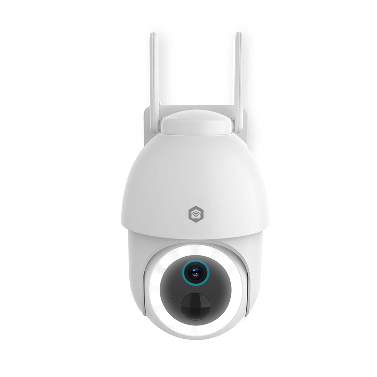SmartLife Außenkamera | Wi-Fi | Spotlight | 3MP Full HD 1296p | Pan tilt | IP65 | Max. Batterie-Lebensdauer: 3 Monate | Cloud Storage (optional) / microSD (not enthalten) | 5 V DC | mit Bewegungssensor | Nachtsicht | Weiss