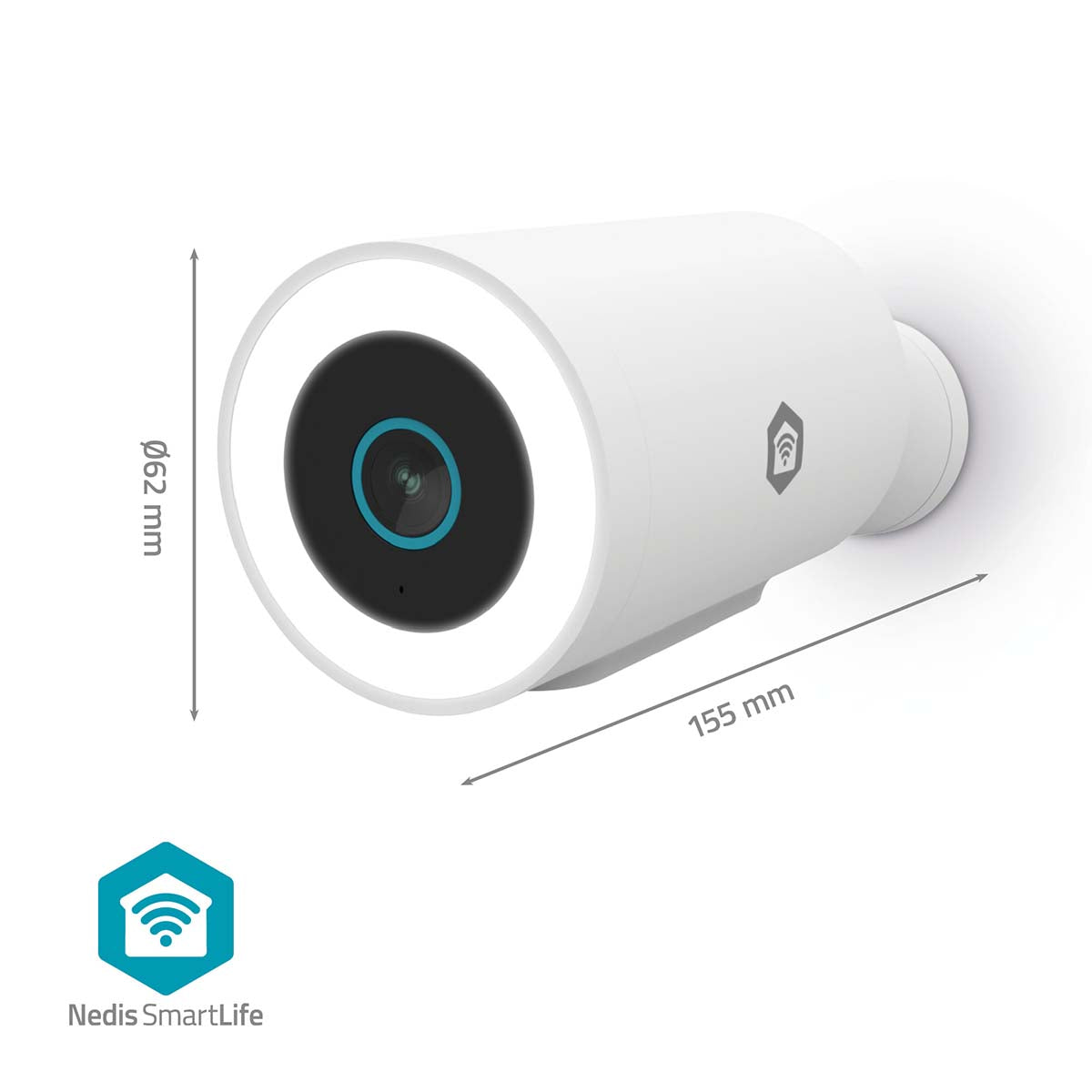 SmartLife Außenkamera | Wi-Fi | Spotlight | 3MP Full HD 1296p | IP65 | Cloud Storage (optional) / microSD (not enthalten) / Onvif | 5 V DC | mit Bewegungssensor | Nachtsicht | Weiss