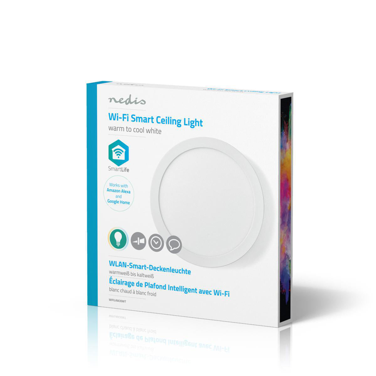 SmartLife Deckenleuchte | Wi-Fi | Kaltweiss / Warmweiss | Rund | Durchmesser: 300 mm | 1200 lm | 2700 - 6500 K | IP20 | Energieklasse: G | Android™ / IOS