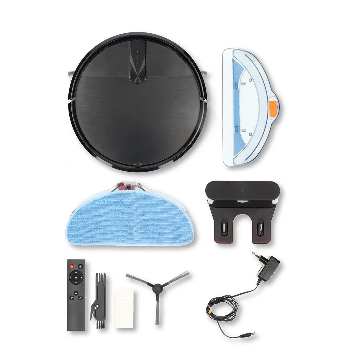 SmartLife Roboter-Staubsauger | Random | Wi-Fi | Kapazität Auffangbehälter: 0.6 l | Automatisches Laden | Maximale Betriebszeit: 2 Std | Schwarz | Android™ / IOS