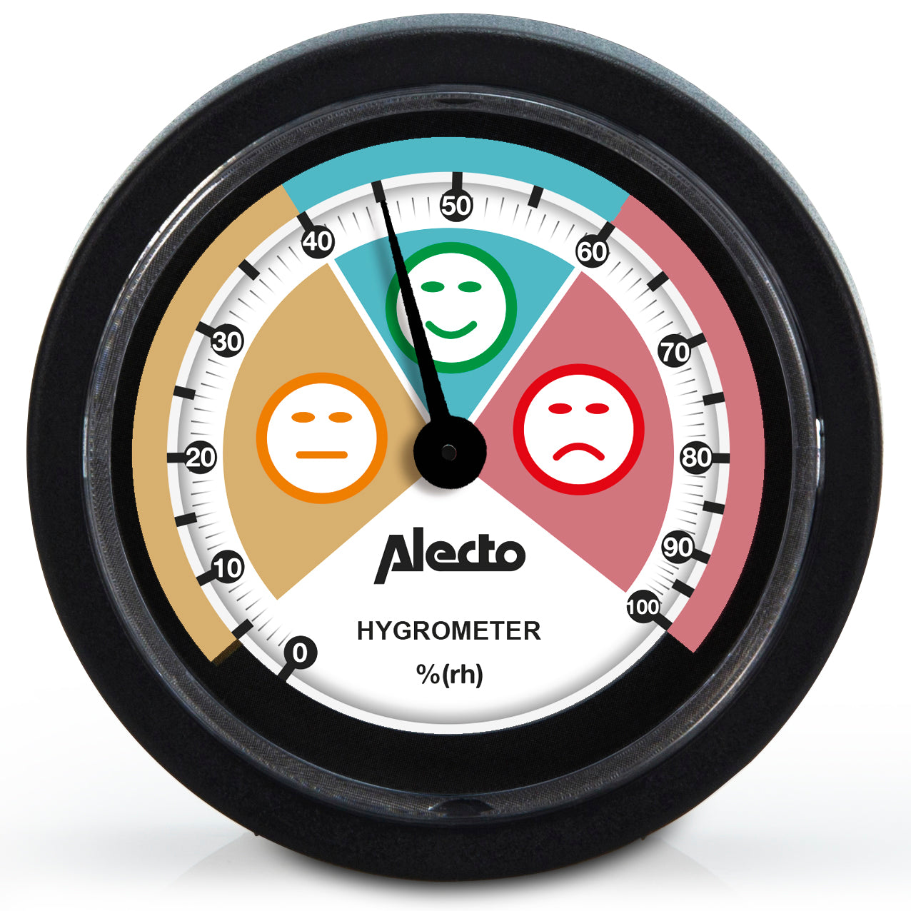 Analoges Hygrometer Schwarz