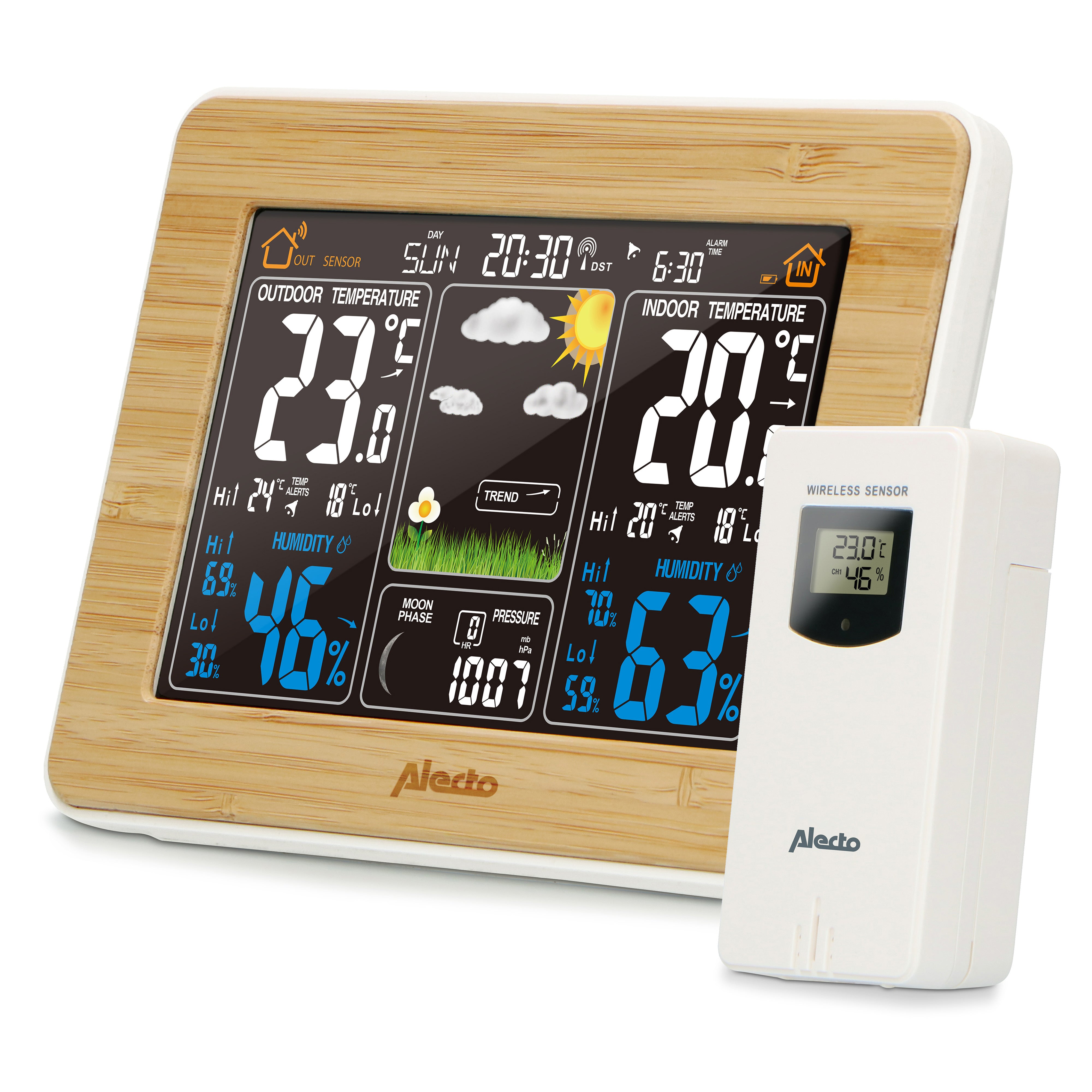 Weather station with wireless sensor Bamboo