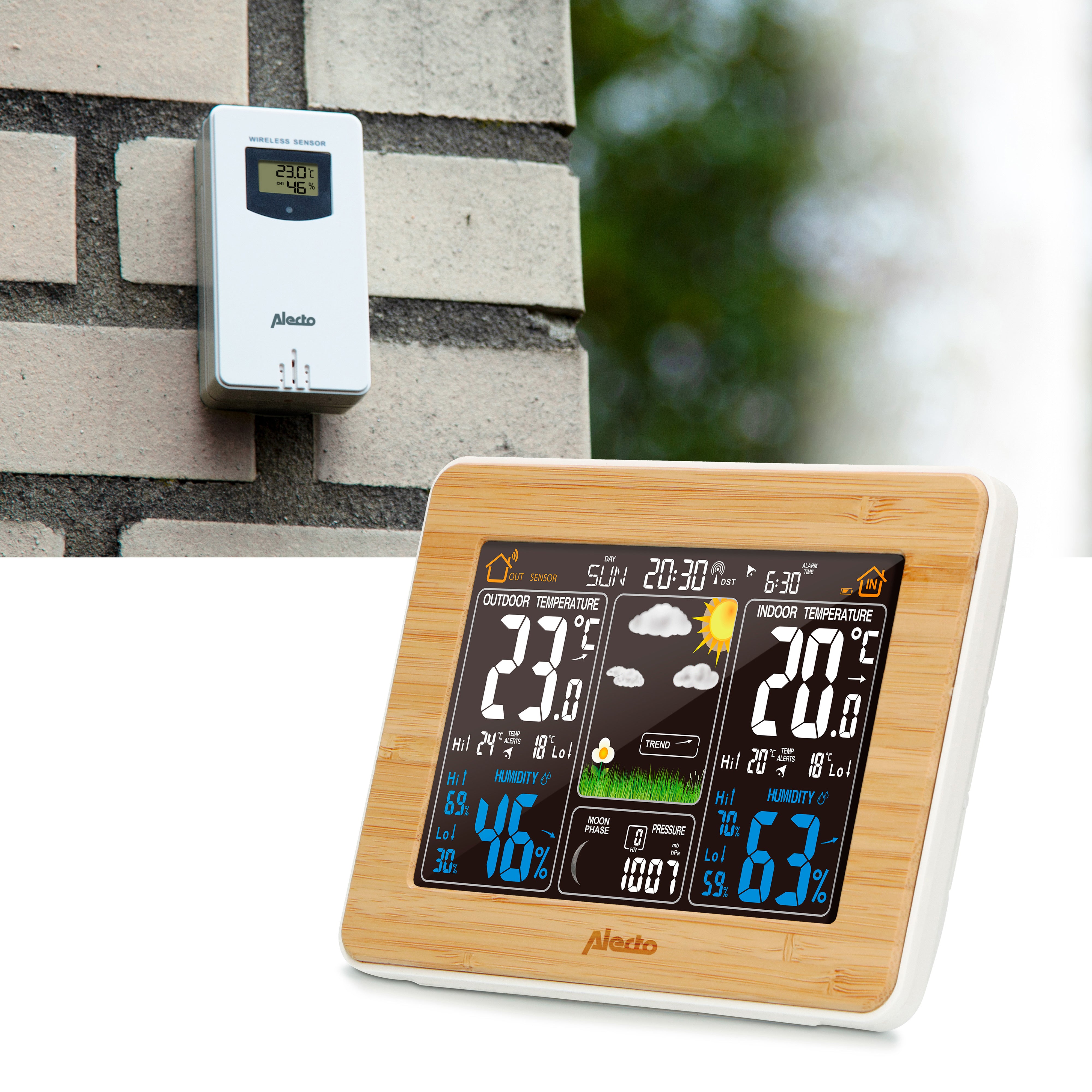 Weather station with wireless sensor Bamboo