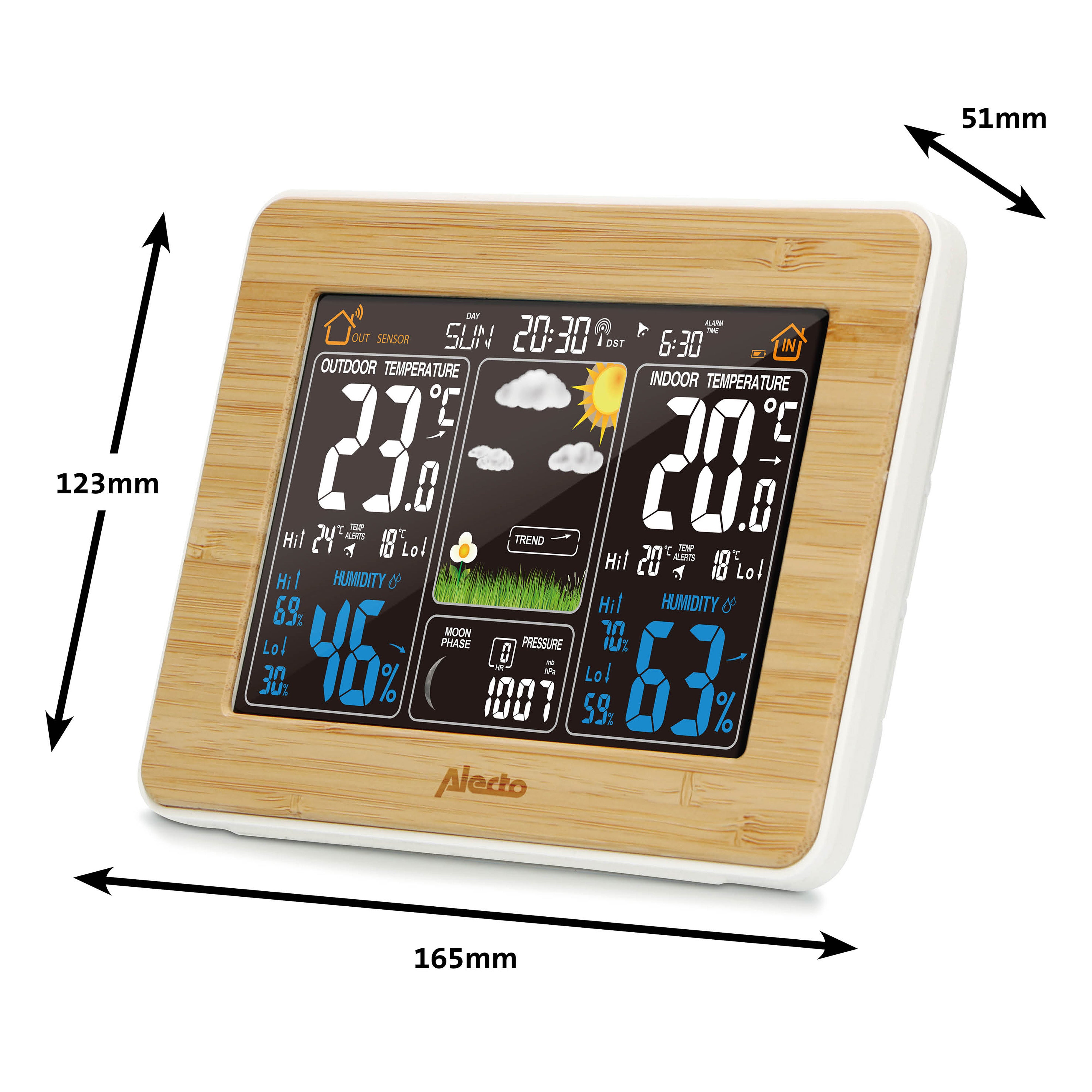 Weather station with wireless sensor Bamboo