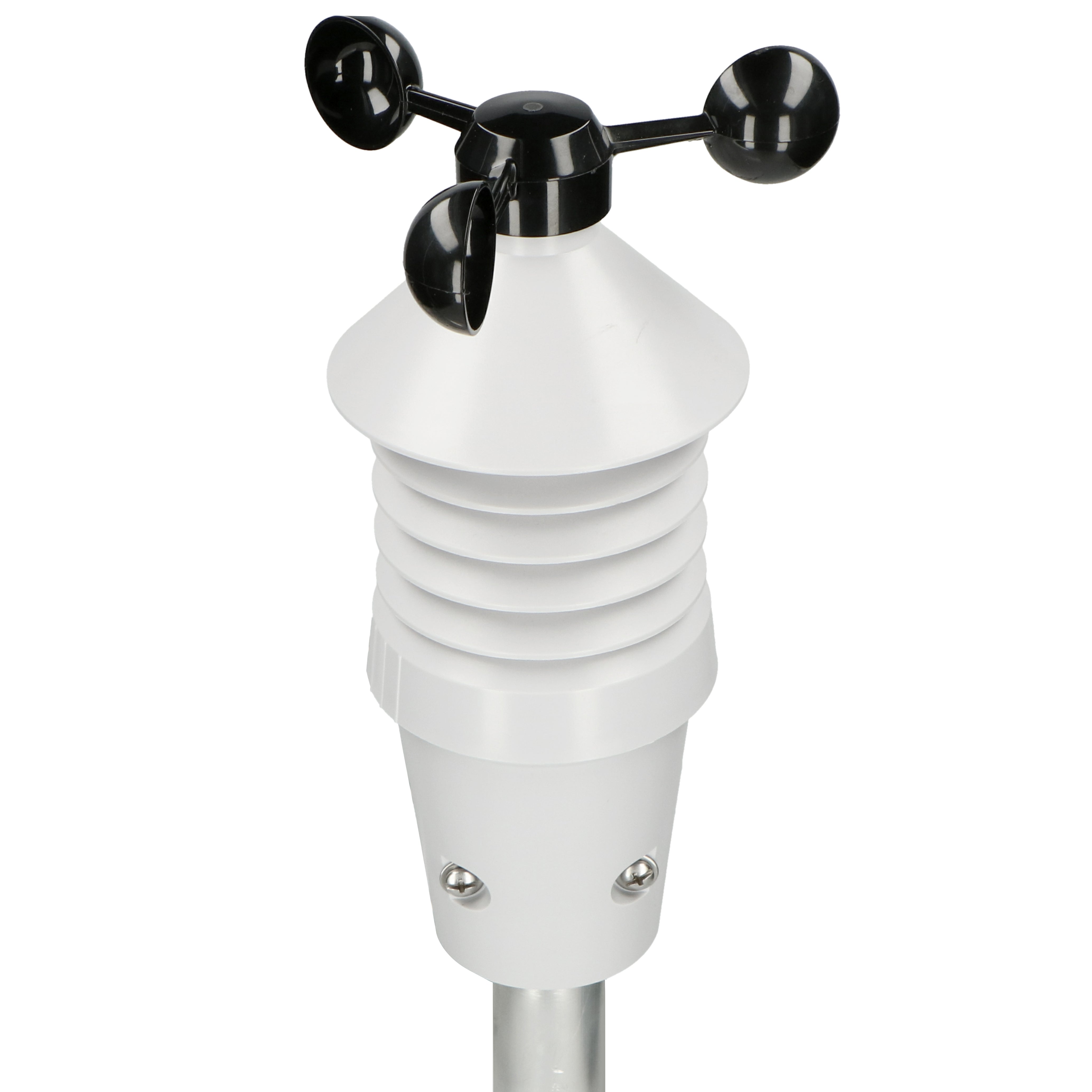Professionelle Wetterstation mit Funksensor Schwarz