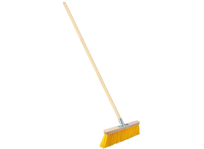 Ideal winter/leaf rake, 400 mm, PP bristles 14 cm blue, long handle 140 cm