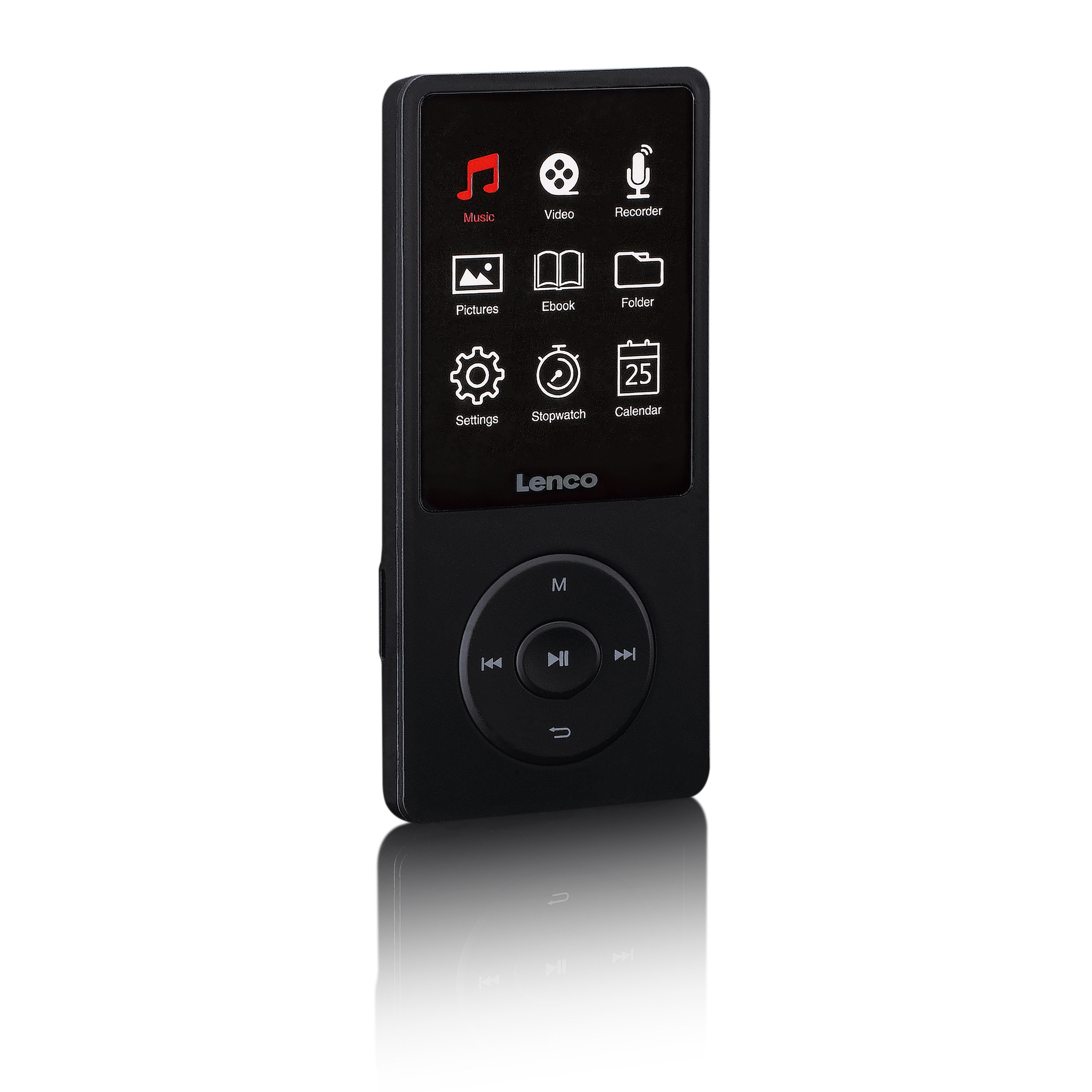 MP3/MP4-Player mit 2,4" TFT-LCD-Display und 8 GB internem Speicher Schwarz