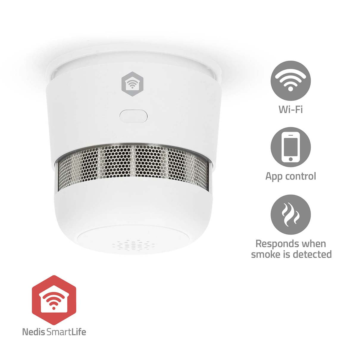 SmartLife Smoke Detector | Zigbee 3.0 | Battery Powered | Sensor life cycle: 10 year | EN 14604