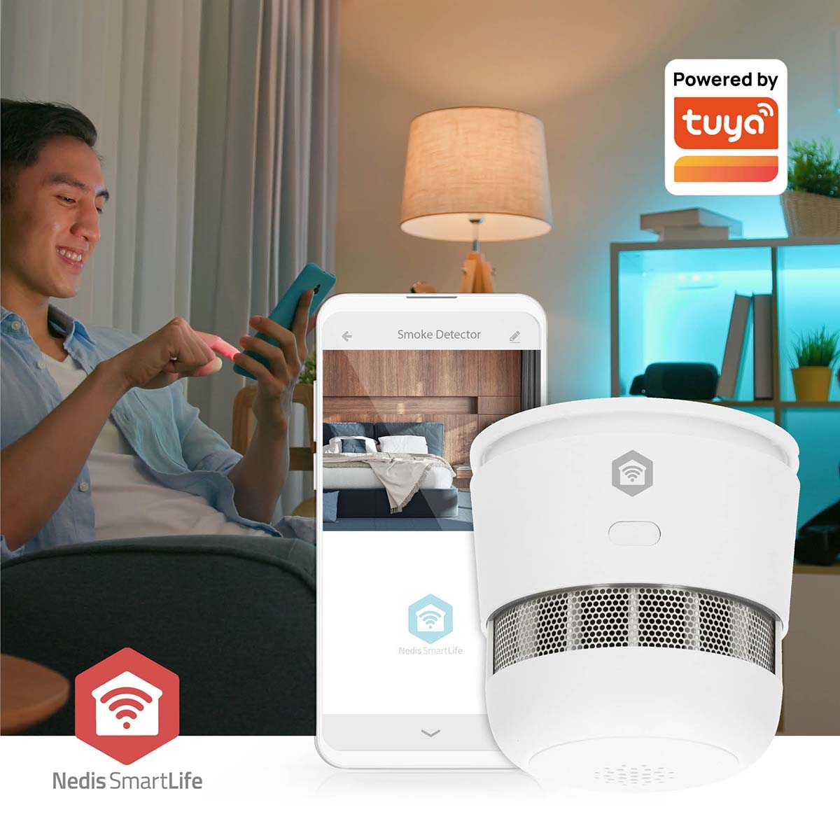 SmartLife Smoke Detector | Zigbee 3.0 | Battery Powered | Sensor life cycle: 10 year | EN 14604