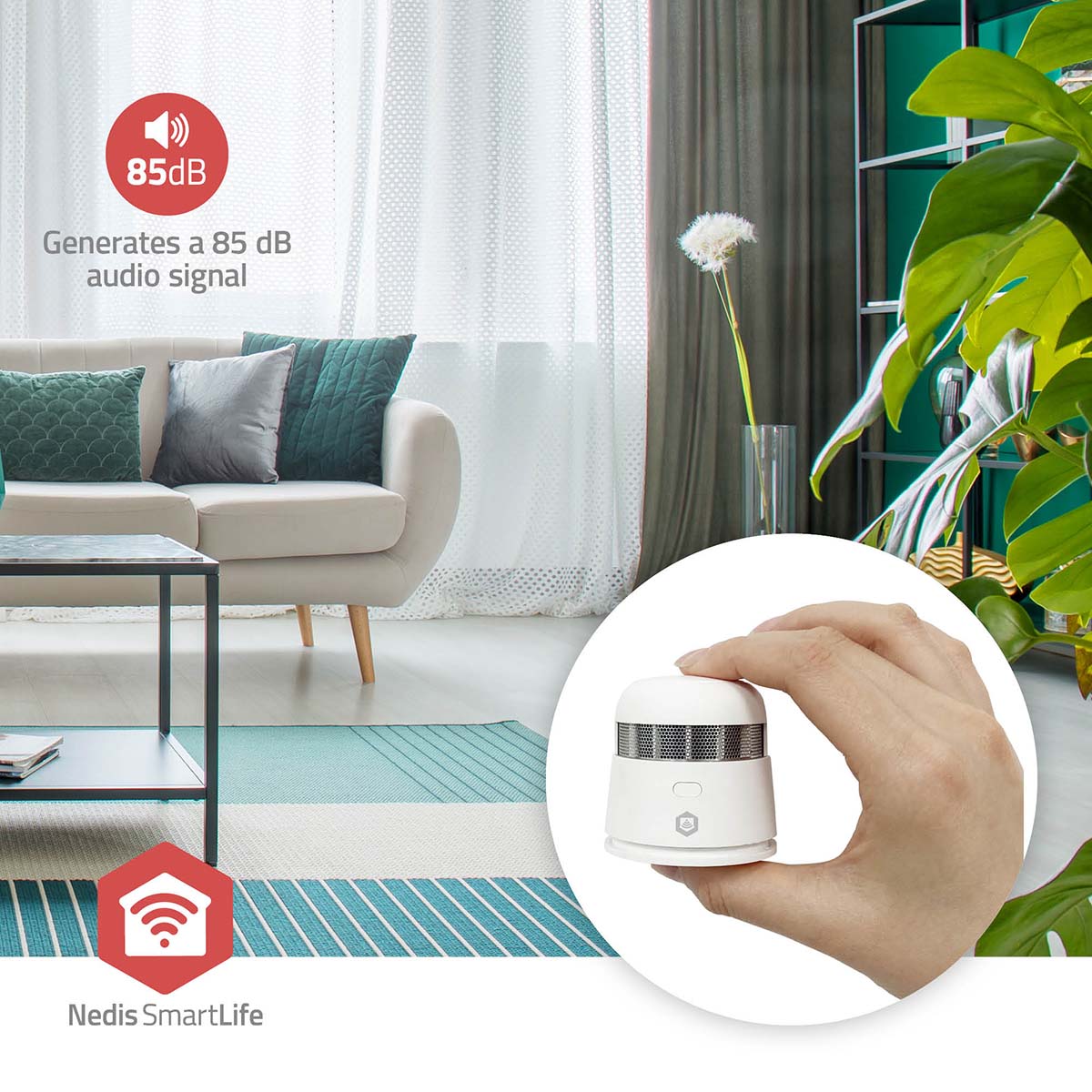 SmartLife Smoke Detector | Zigbee 3.0 | Battery Powered | Sensor life cycle: 10 year | EN 14604