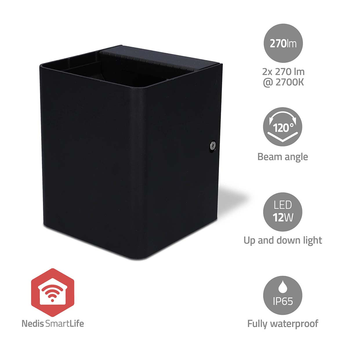Smartlife-Außenleuchte | 2 x 270 lm | Zigbee 3.0 | 12 + 4 W | RGB / Warmweiss | 2700 K | Aluminium | Android™ / IOS