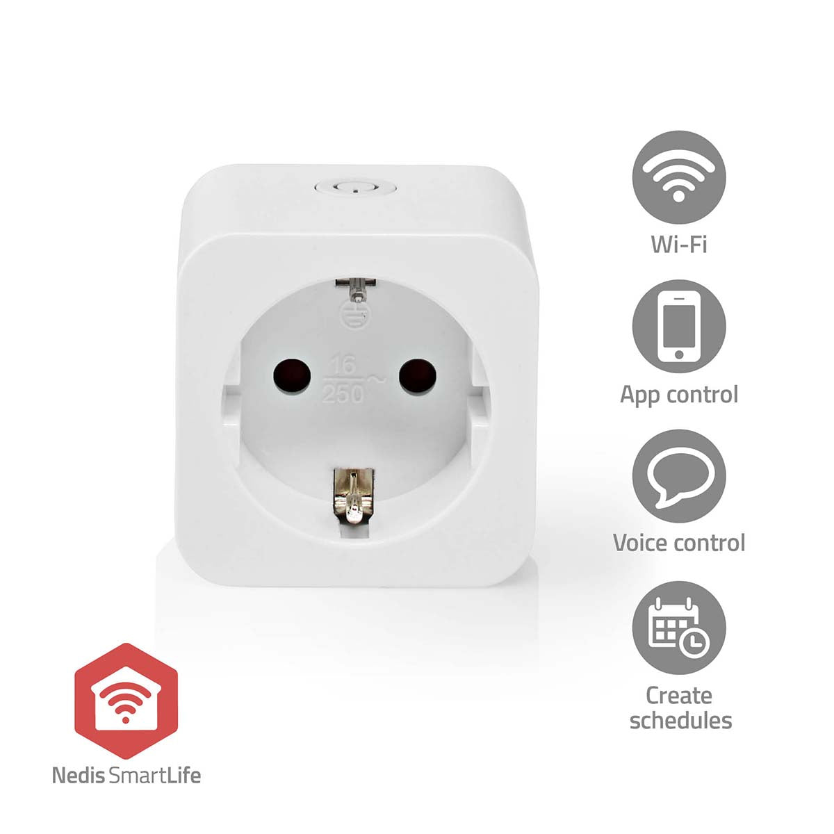 SmartLife Smart Stecker | Zigbee 3.0 | IP21 | Leistungsmesser | 3680 W | Hybrid (CEE 7/7) | 0 - 55 °C | Android™ / IOS | Weiss | 1 Stück
