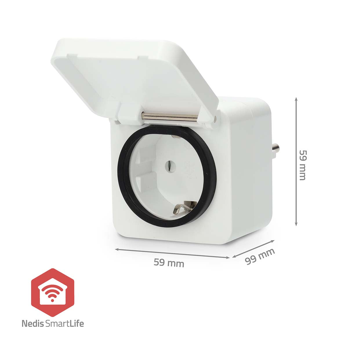 SmartLife Smart Stecker | Zigbee 3.0 | IP44 | Leistungsmesser | 3680 W | Type F (CEE 7/7) | -25 - 55 °C | Android™ / IOS | Weiss | 1 Stück