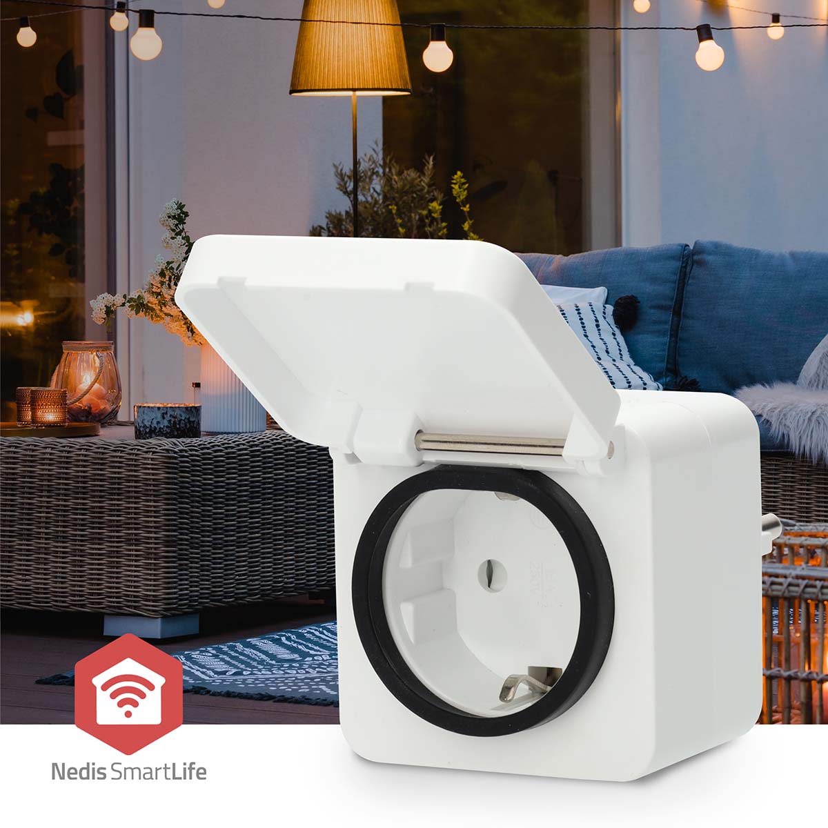 SmartLife Smart Stecker | Zigbee 3.0 | IP44 | Leistungsmesser | 3680 W | Type F (CEE 7/7) | -25 - 55 °C | Android™ / IOS | Weiss | 1 Stück