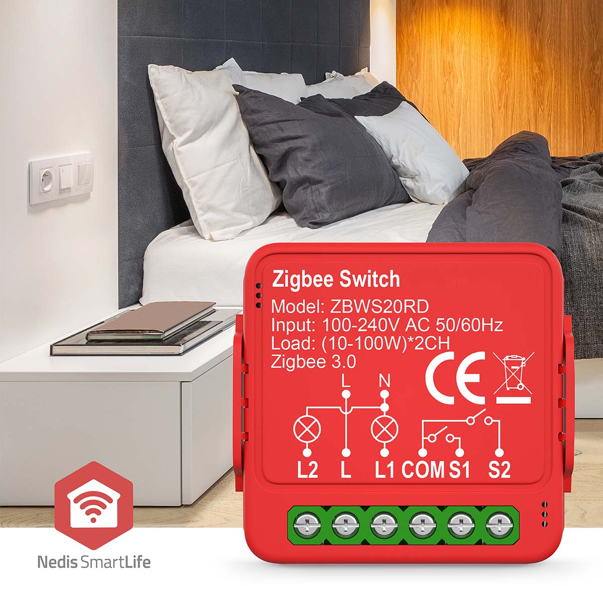 SmartLife Power Switch | Zigbee 3.0 | 2x100 W | Terminal Anschluß | App erhältlich für: Android™ / IOS