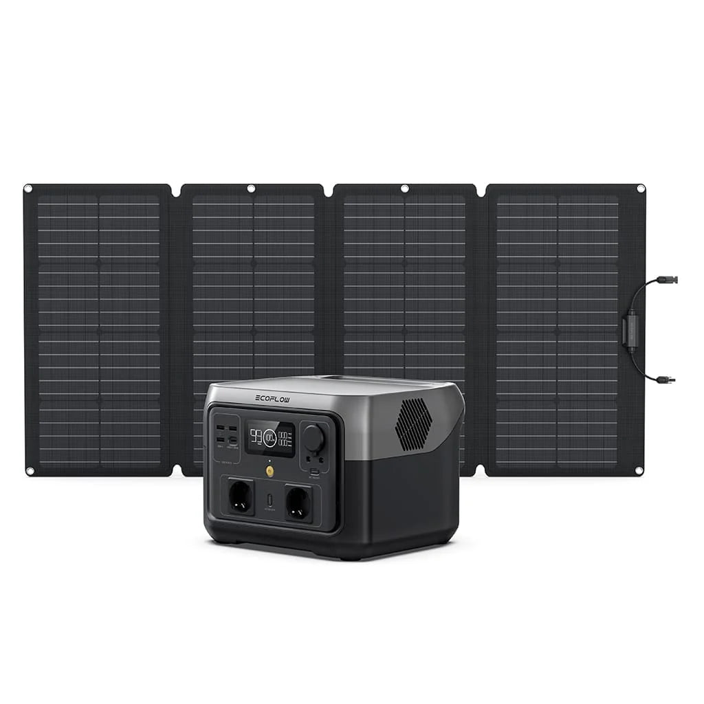 EcoFlow RIVER 2 Max Solargenerator Bundle mit 160 Watt Solar Modul