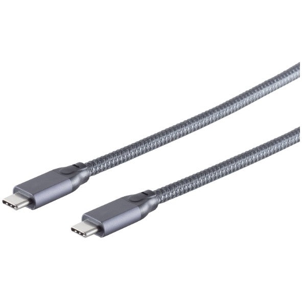 USB-C (ST-ST) 2m Anschlusskabel Grau