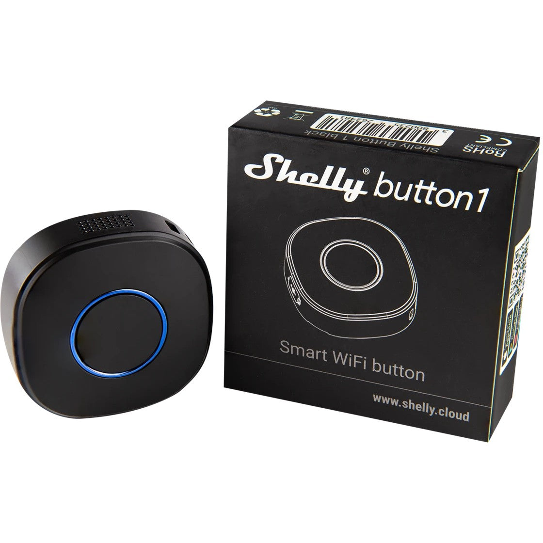 Shelly Plug & Play "Blu Button1" Bluetooth Schalter & Dimmer Schwarz