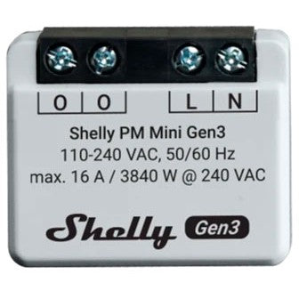 Shelly Relais "PM Mini Gen. 3" WLAN BT Unterputz