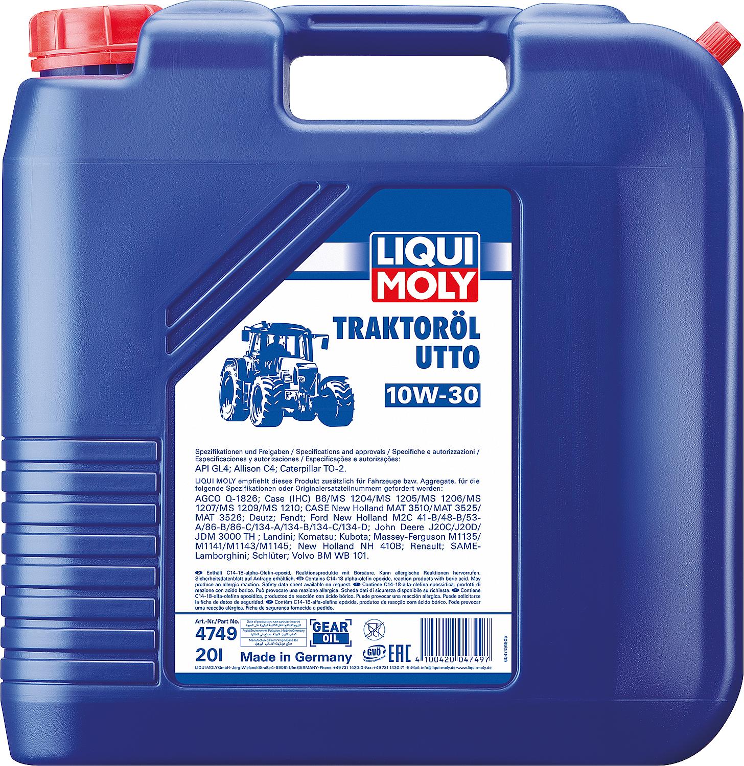 Traktoröl LIQUI MOLY UTTO 10W-30 20l Kanister