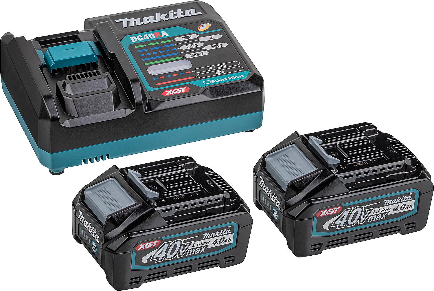 Akku-Set Makita 40 V mit 2x 4,0 Ah Akkus und Ladegerät