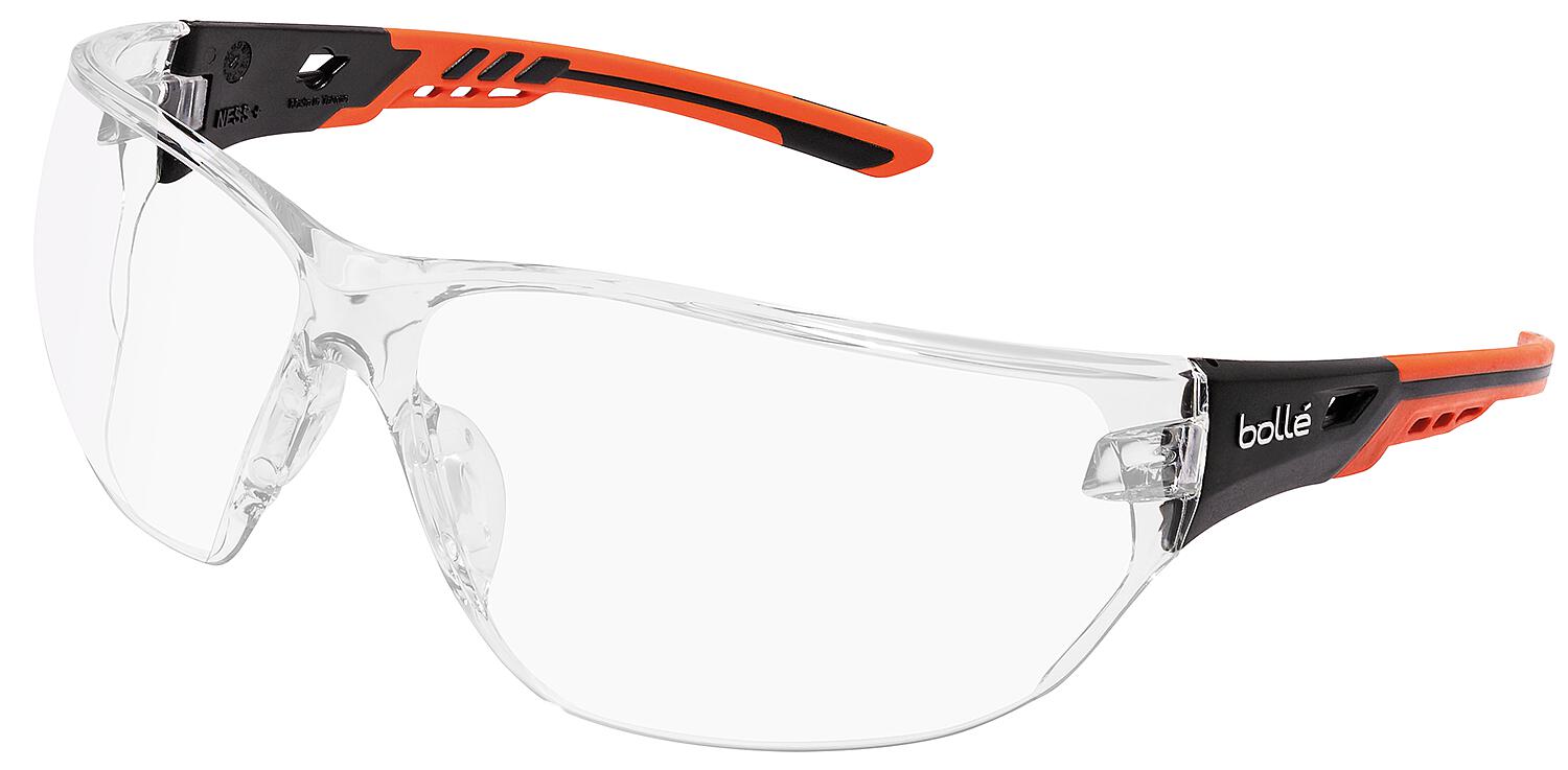 Schutzbrille NESS+  Rahmen orange / schwarz ? Klares PC NESSPPSI