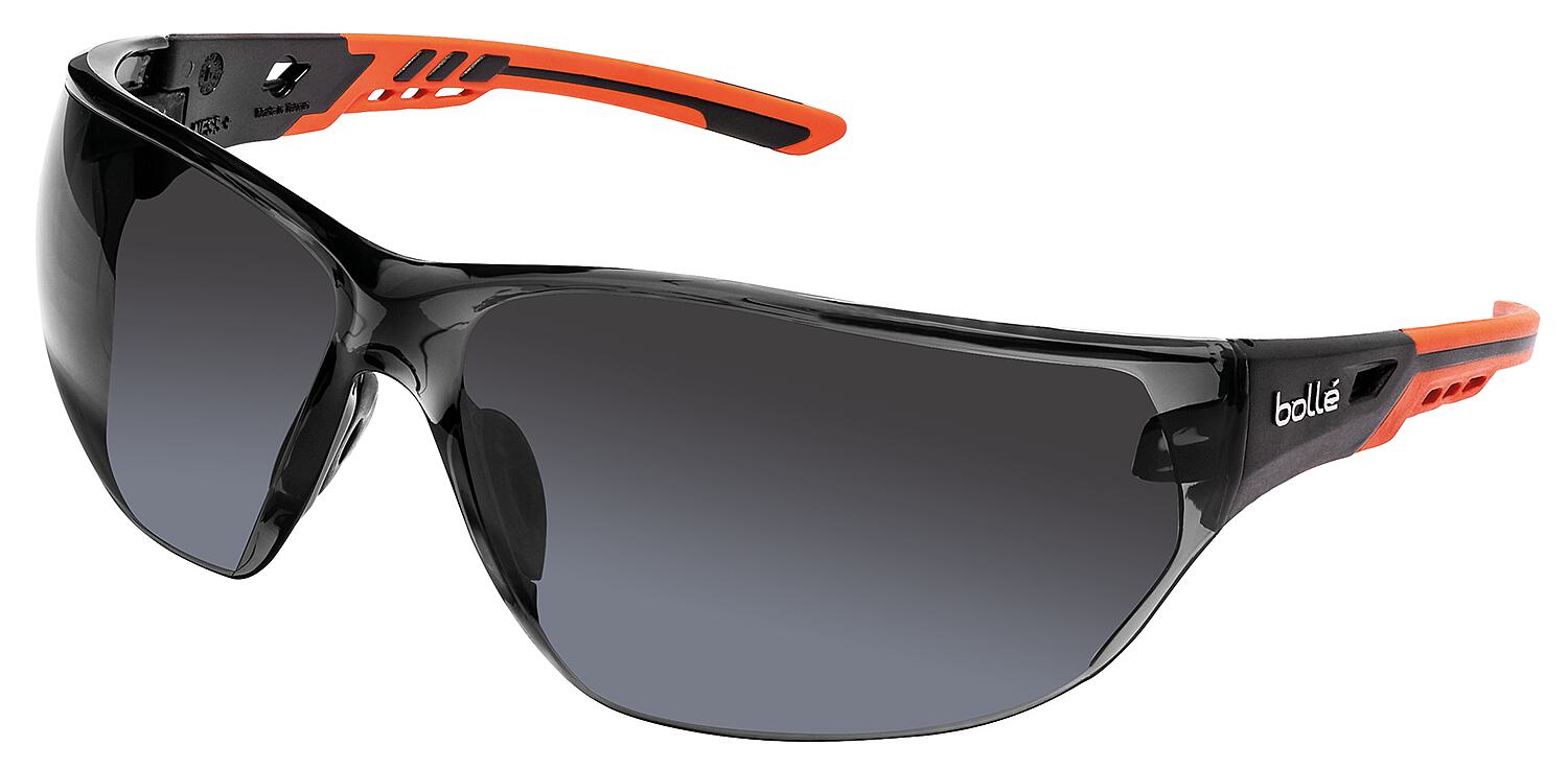 Schutzbrille NESS+ Rahmen orange / schwarz ? Rauchglas  PC NESSPPSF