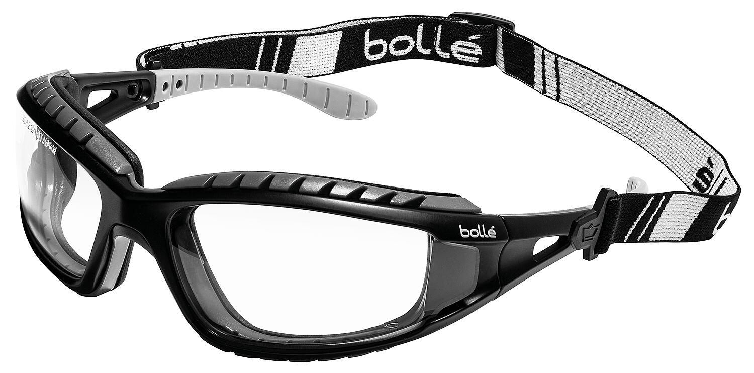 Schutzbrille TRACKER II Schwarz/Grau,klares PC, TRACPSI