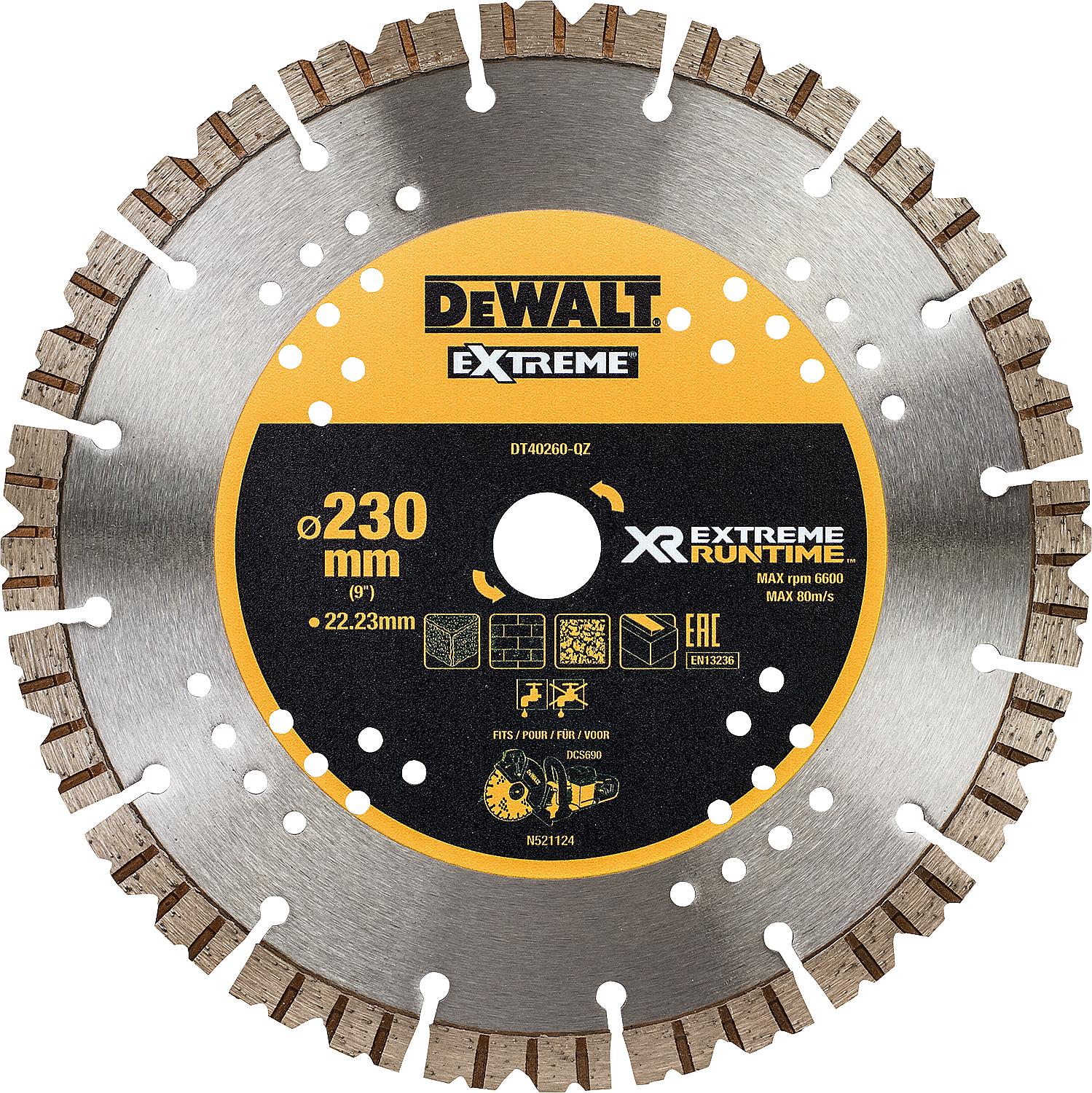 Diamant-Trennscheibe DeWALT XR Extreme Runtime 230x22,23mm